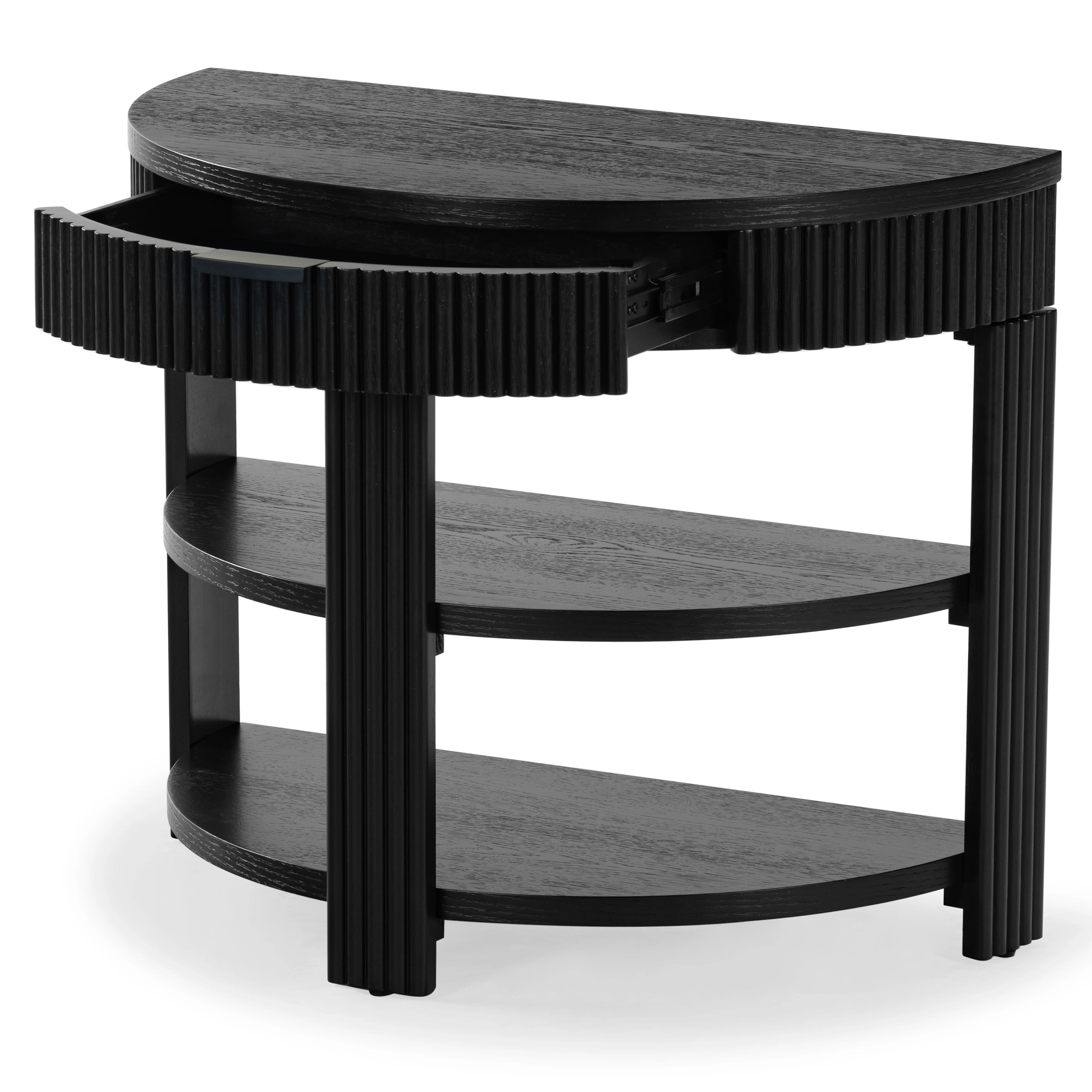 Shelbie Reeded Half Moon Console Table - Image 20