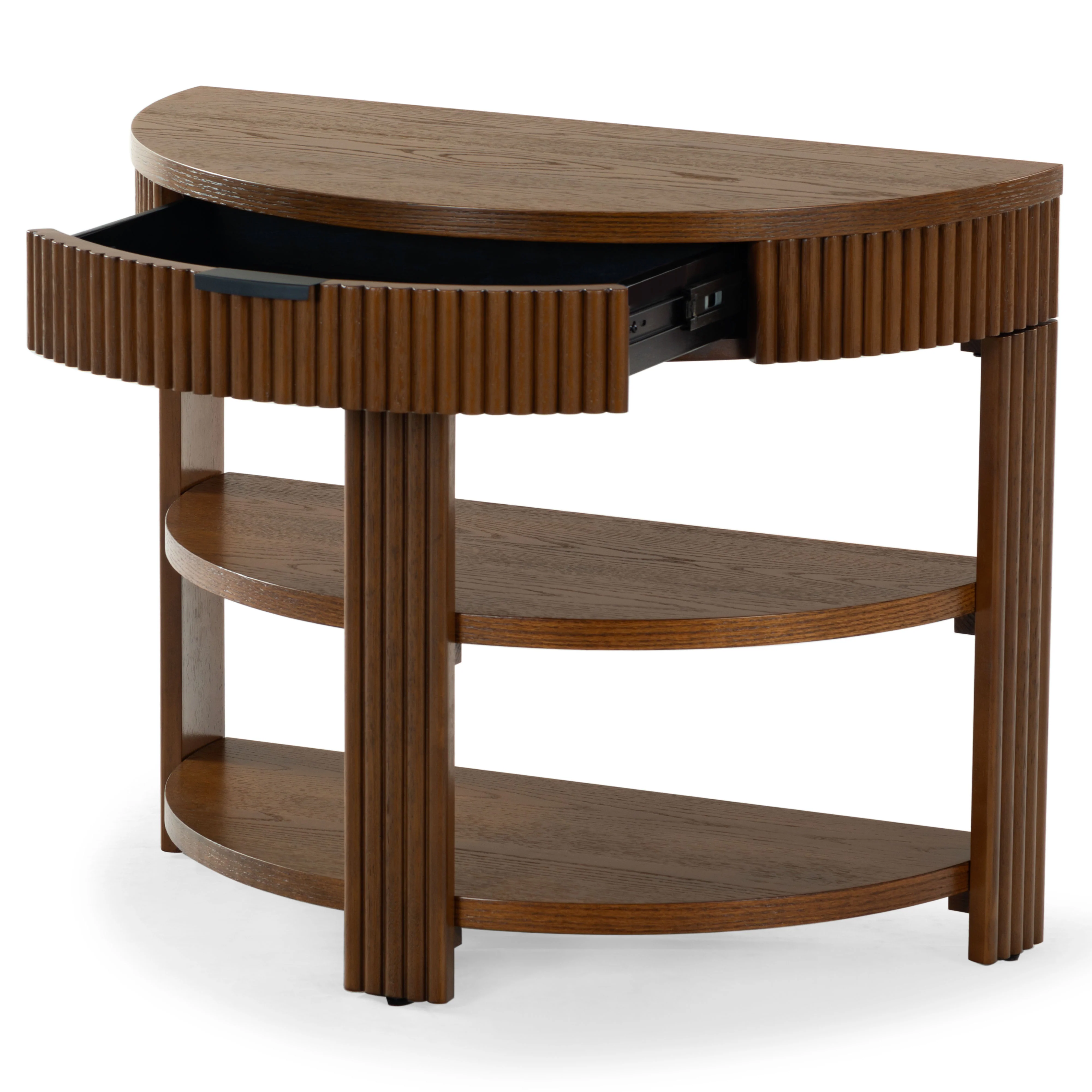 Shelbie Reeded Half Moon Console Table - Image 21