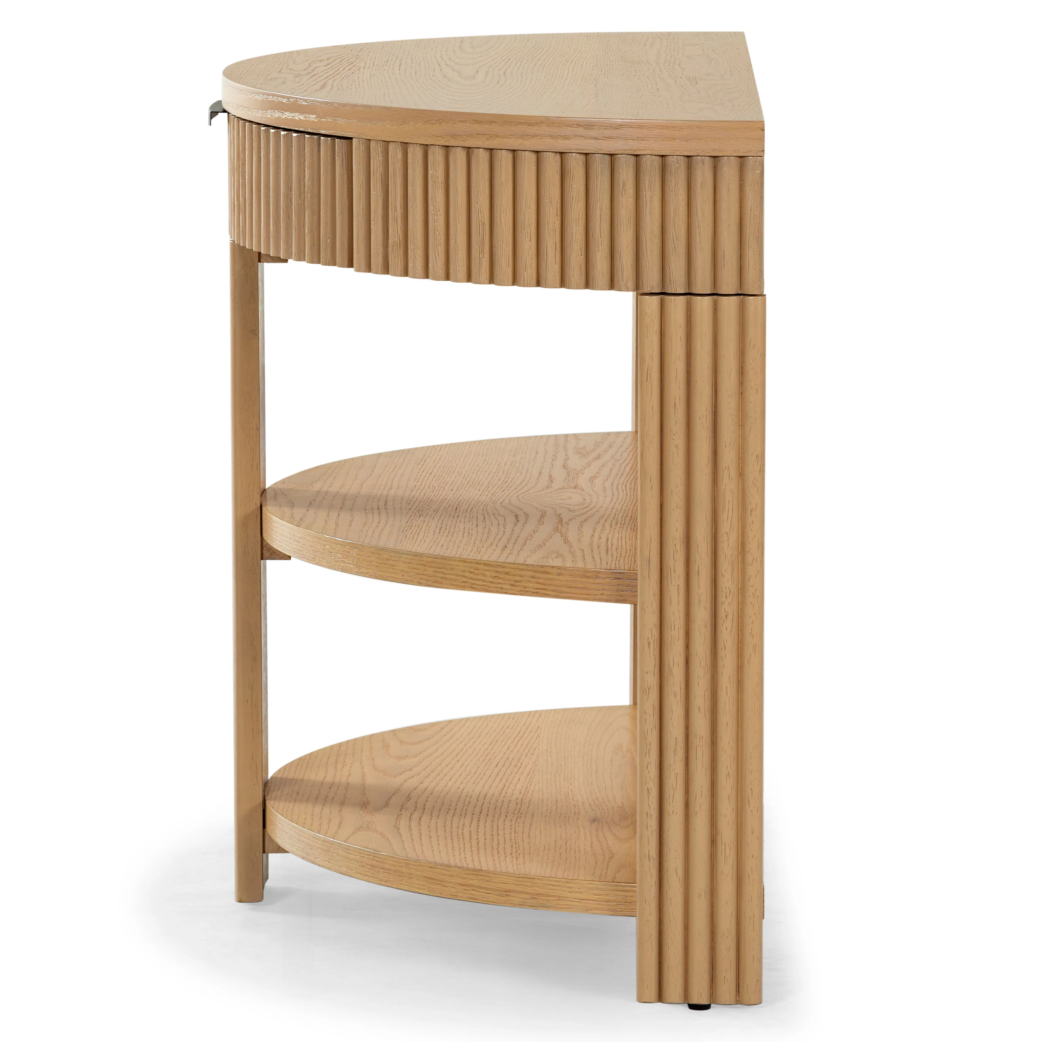 Shelbie Reeded Half Moon Console Table - Image 24