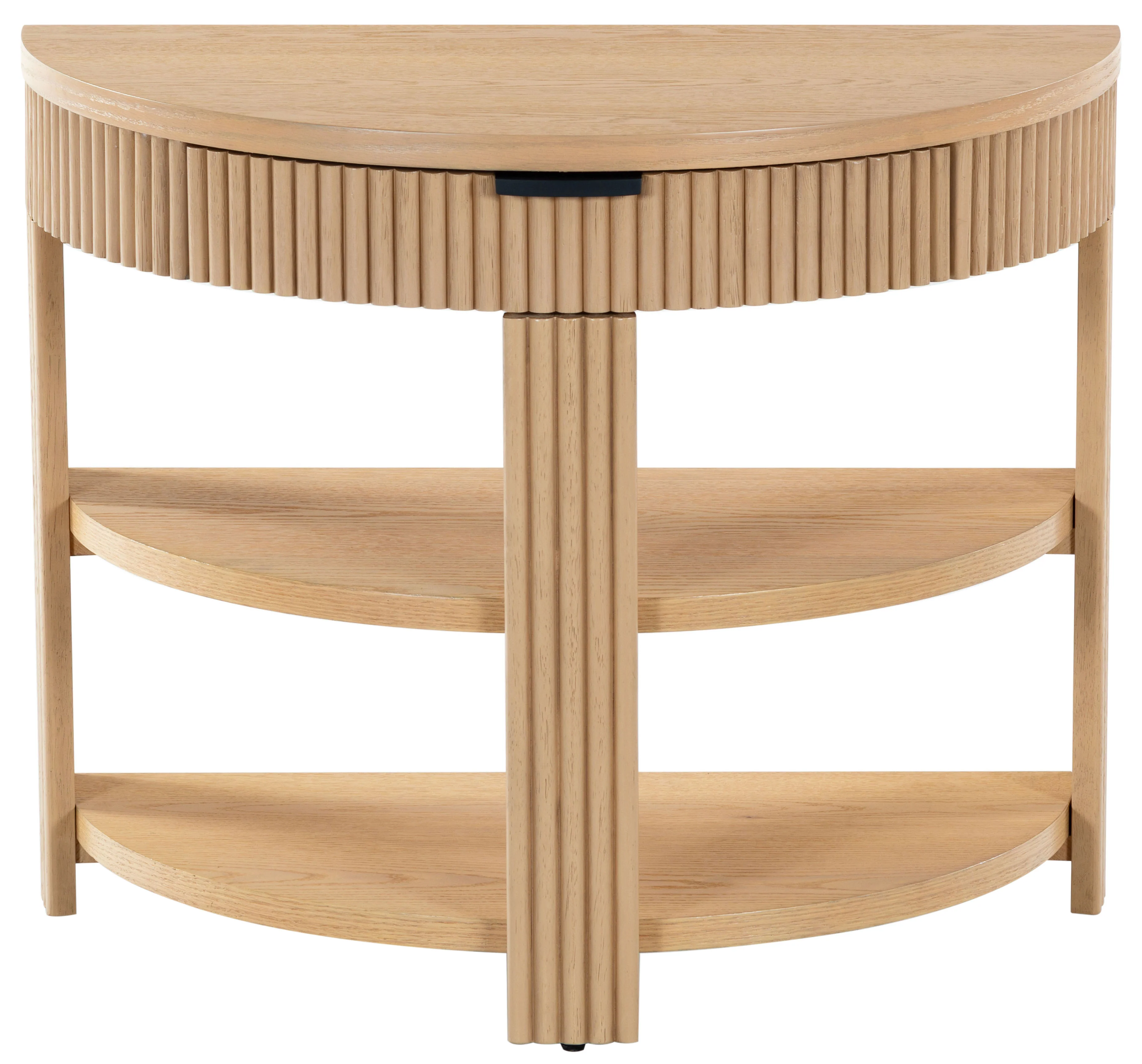 Shelbie Reeded Half Moon Console Table - Image 25