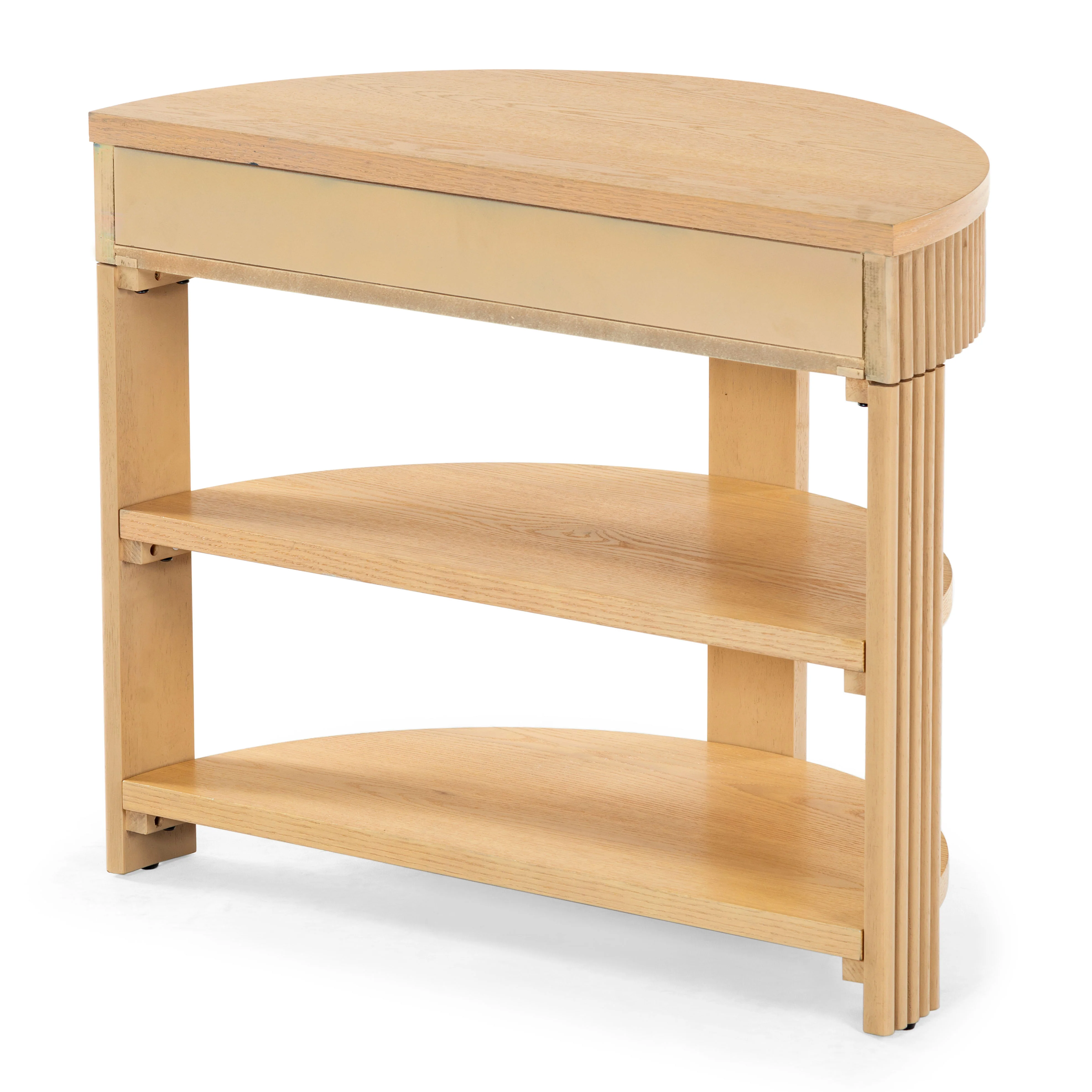 Shelbie Reeded Half Moon Console Table - Image 27