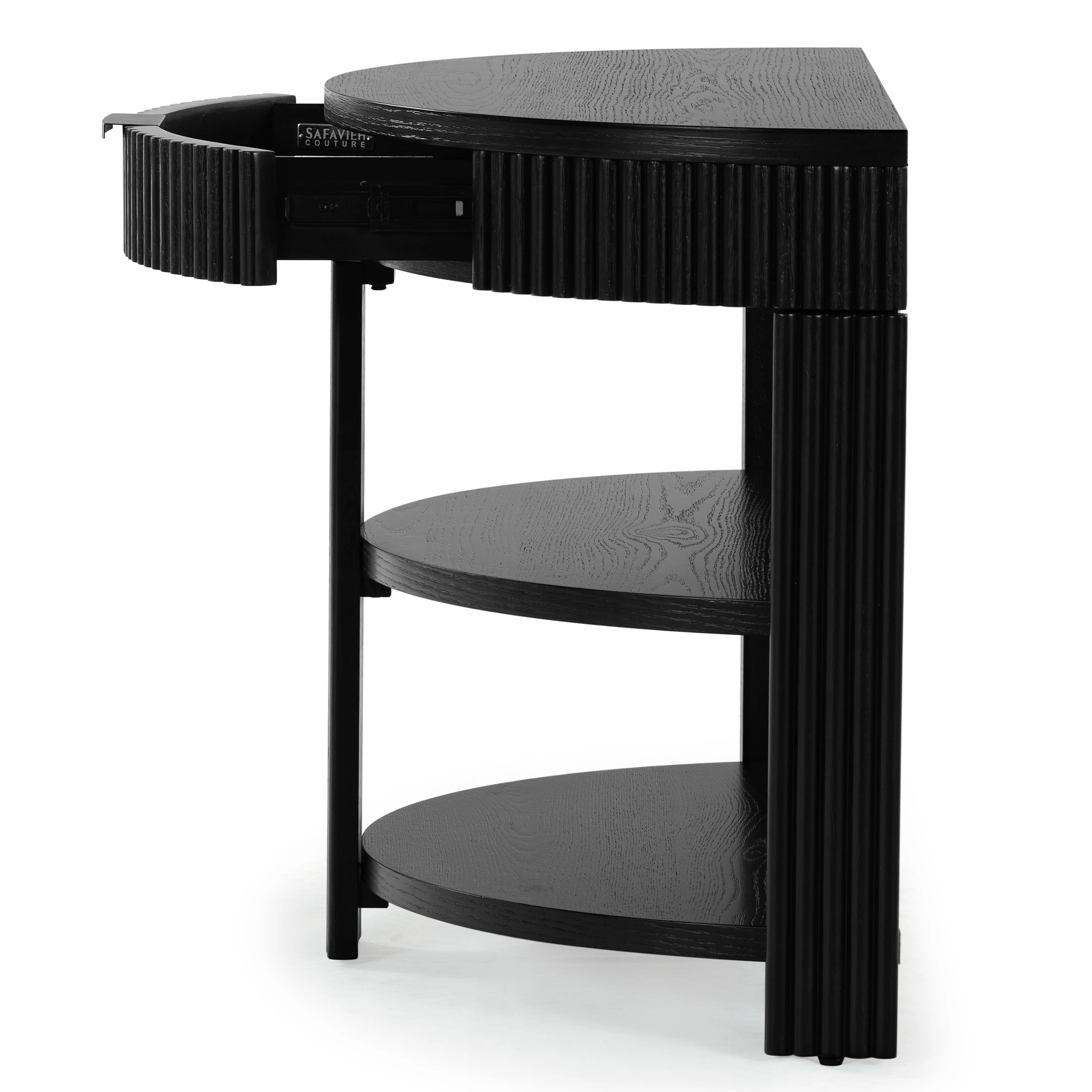 Shelbie Reeded Half Moon Console Table - Image 36