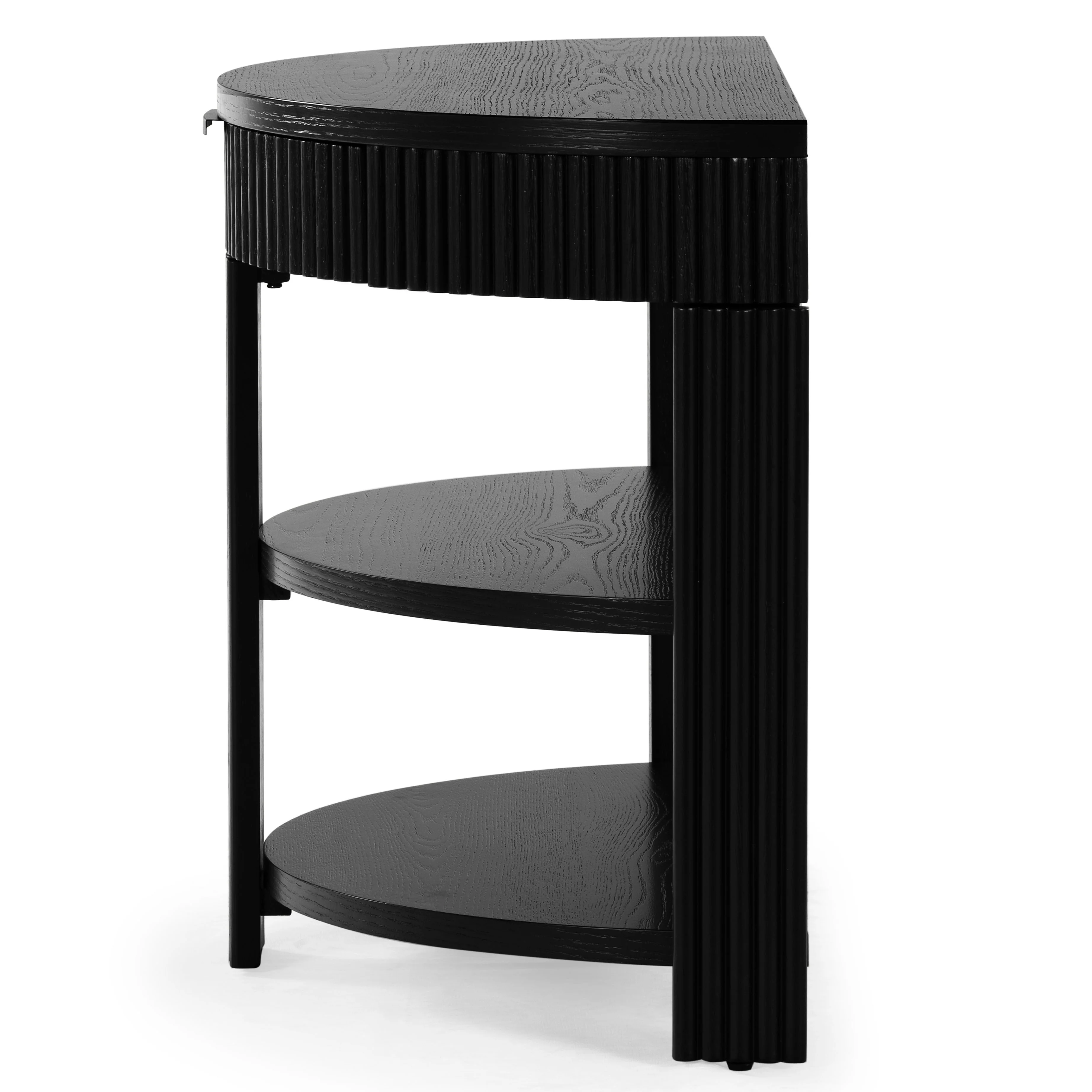 Shelbie Reeded Half Moon Console Table - Image 37
