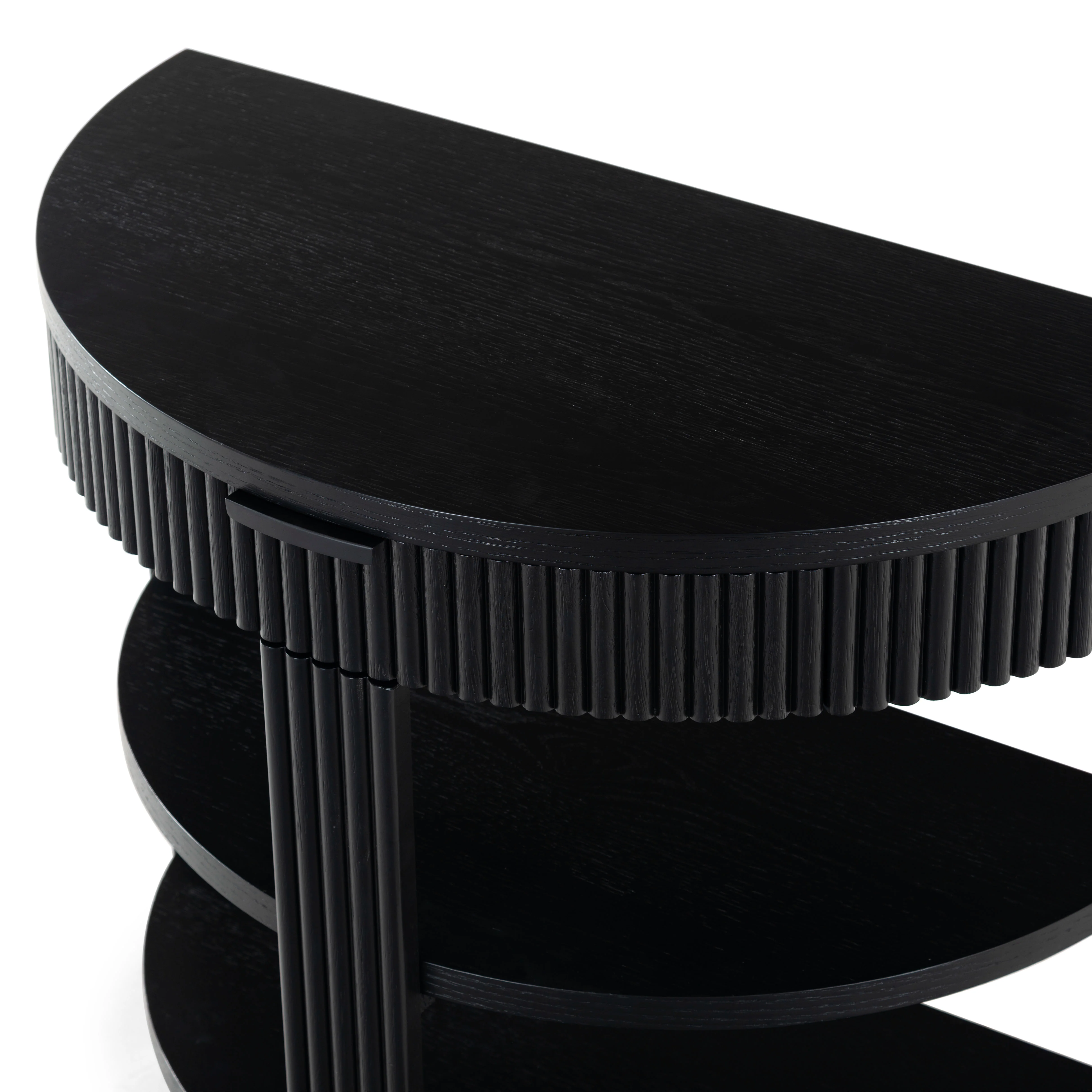 Shelbie Reeded Half Moon Console Table - Image 40