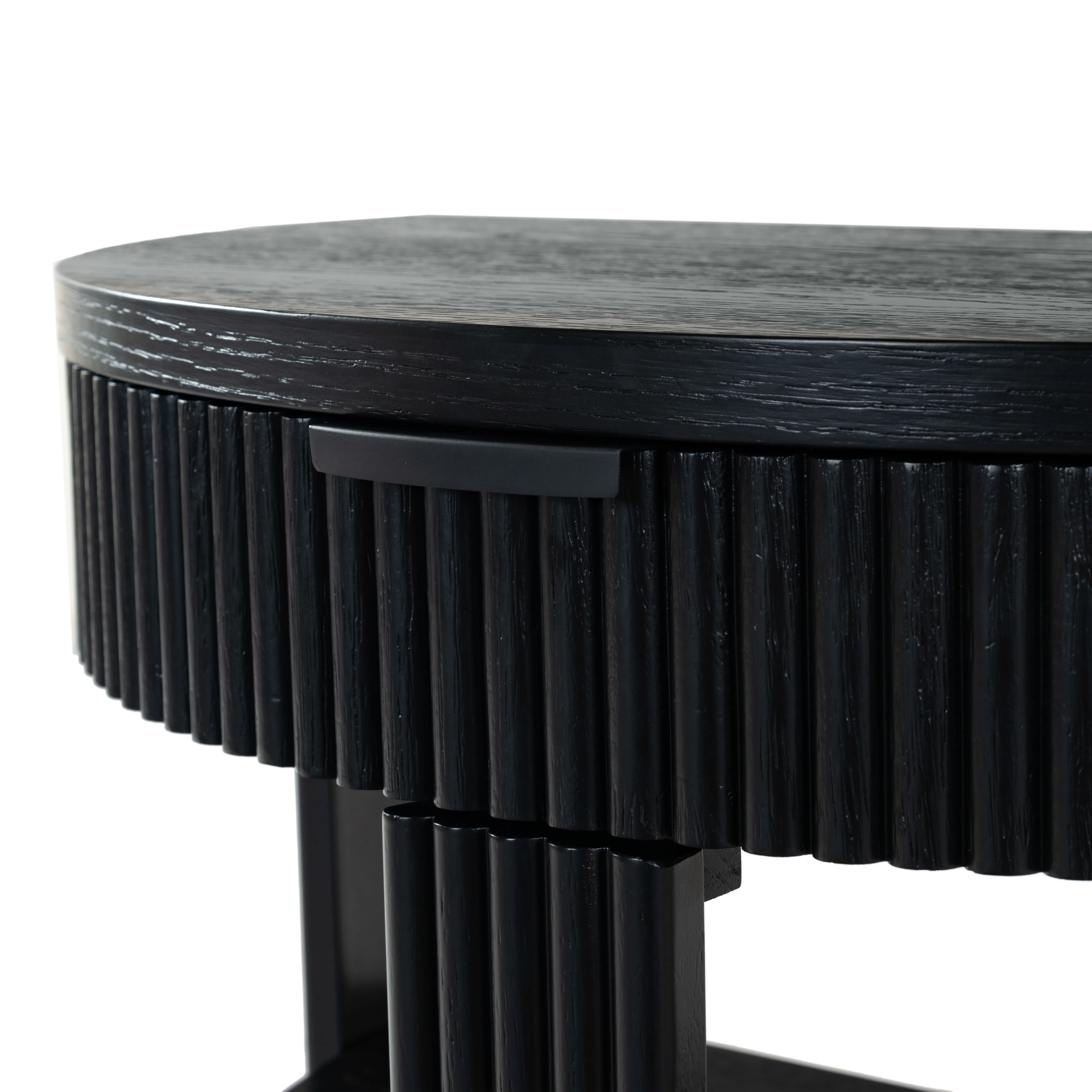 Shelbie Reeded Half Moon Console Table - Image 41