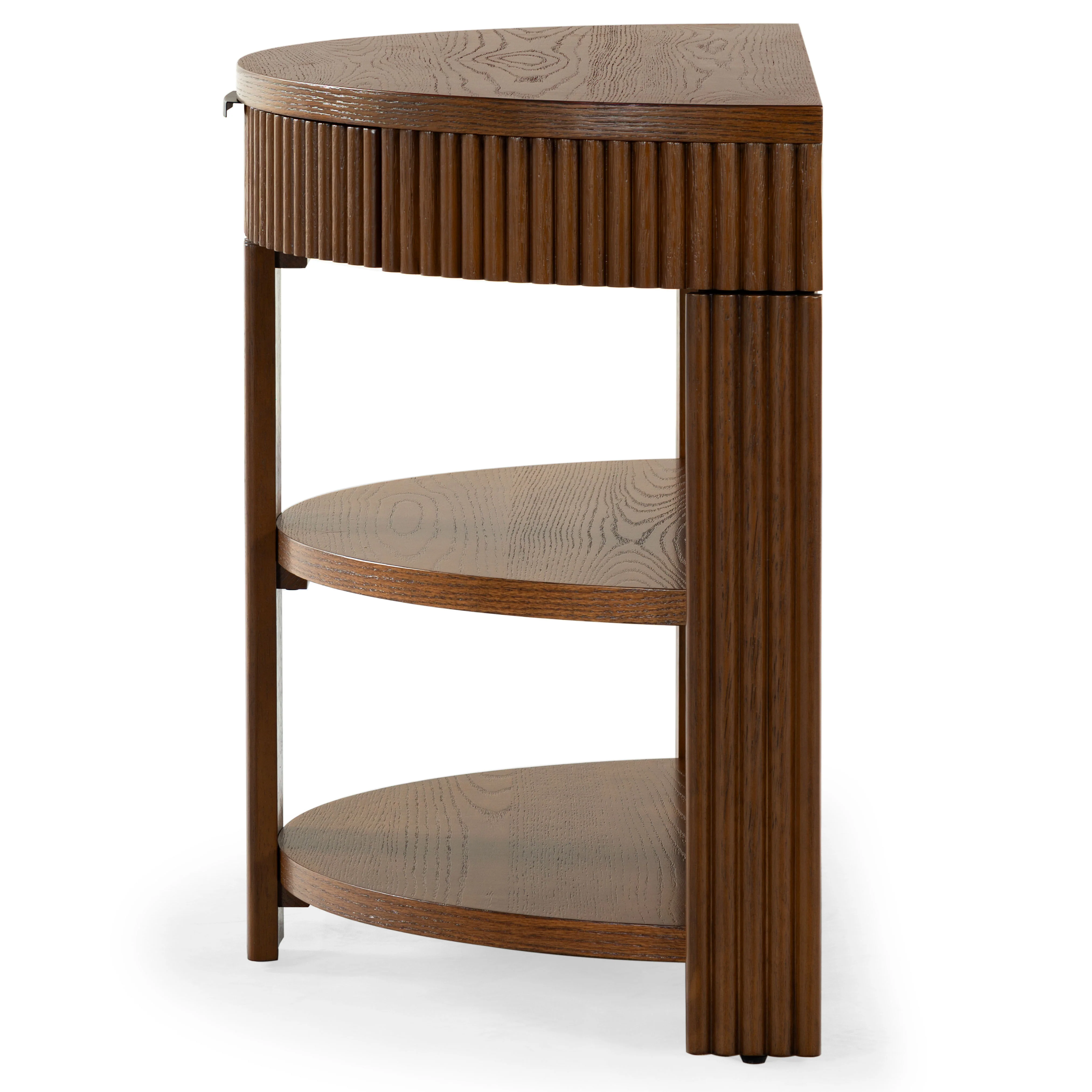 Shelbie Reeded Half Moon Console Table - Image 49