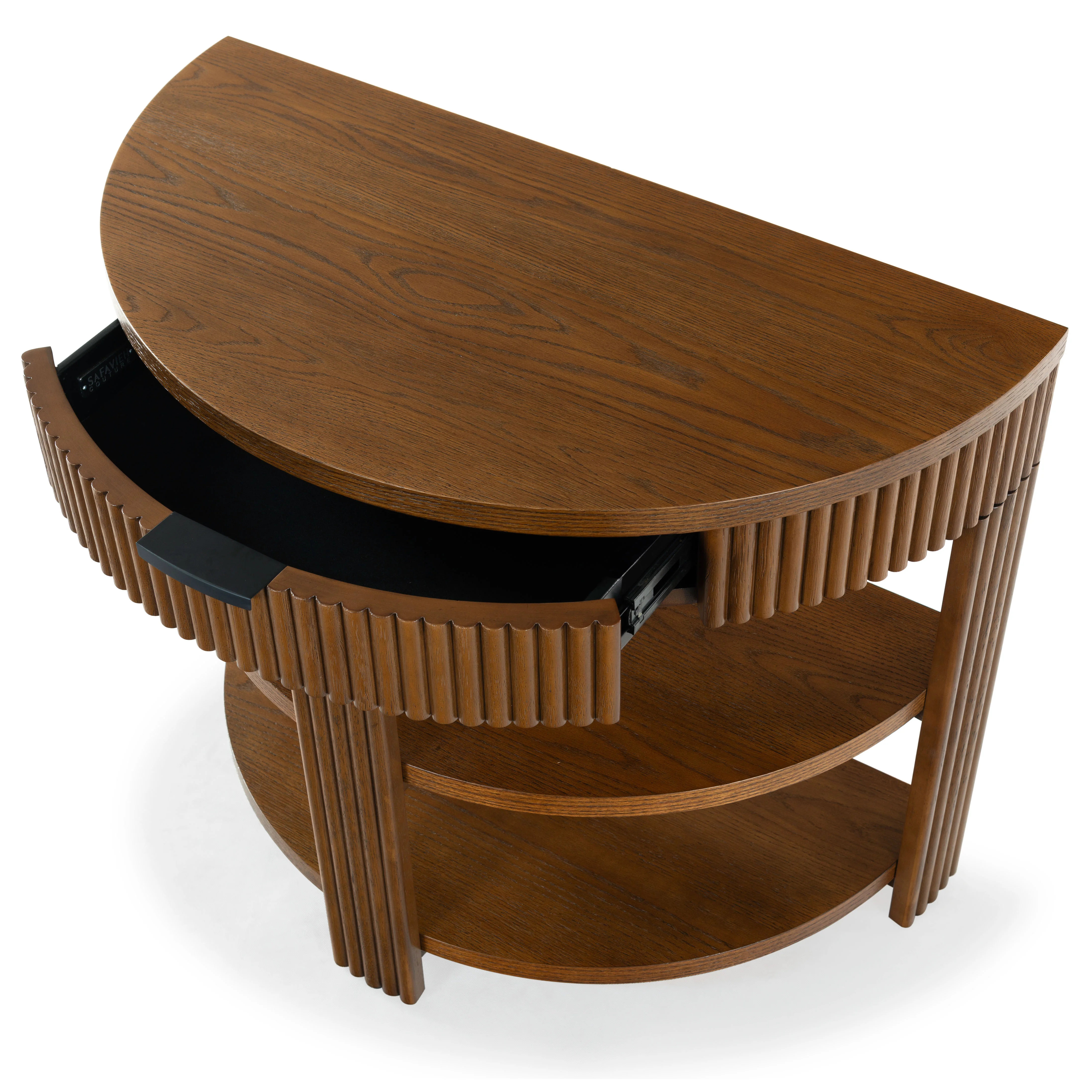 Shelbie Reeded Half Moon Console Table - Image 55