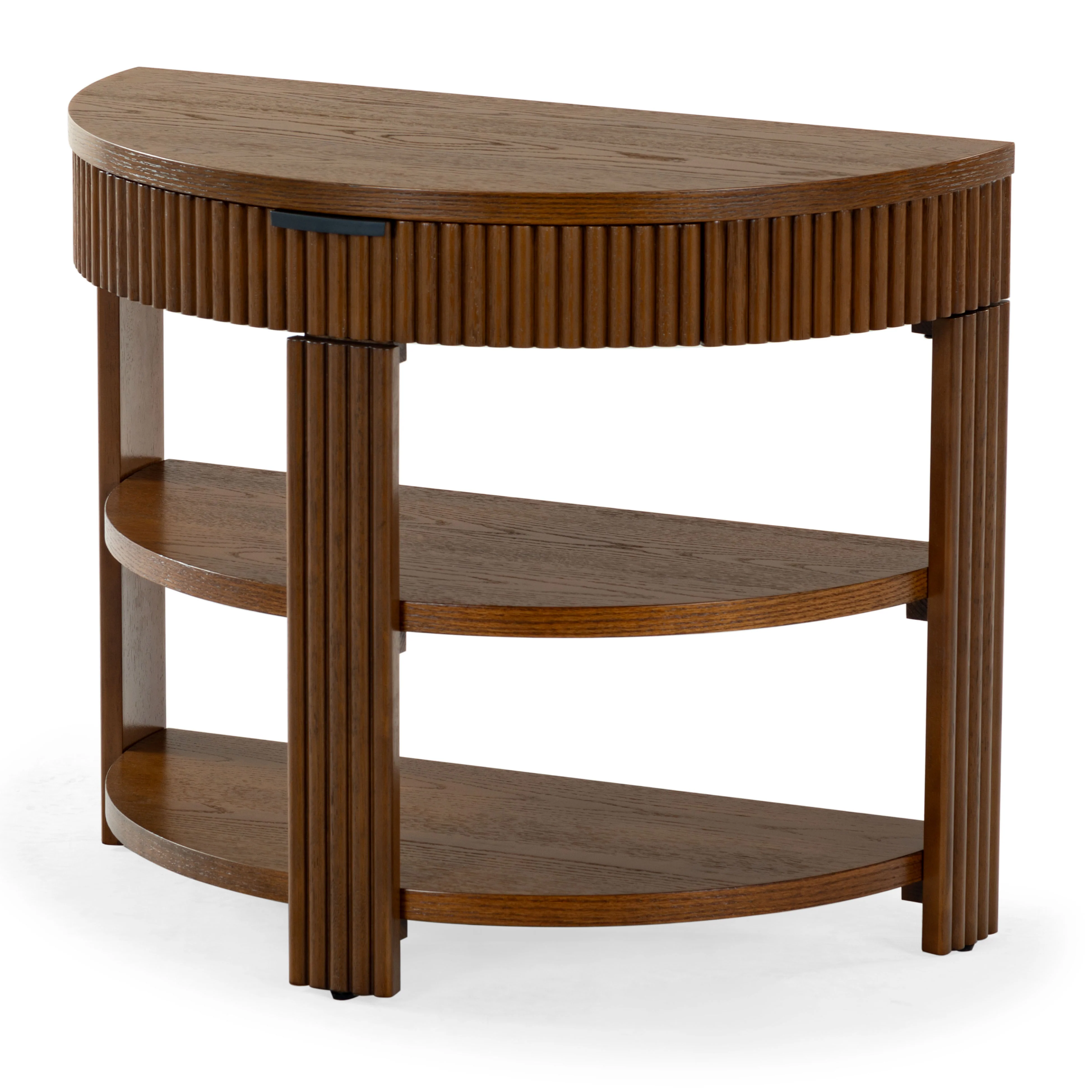 Shelbie Reeded Half Moon Console Table - Image 9