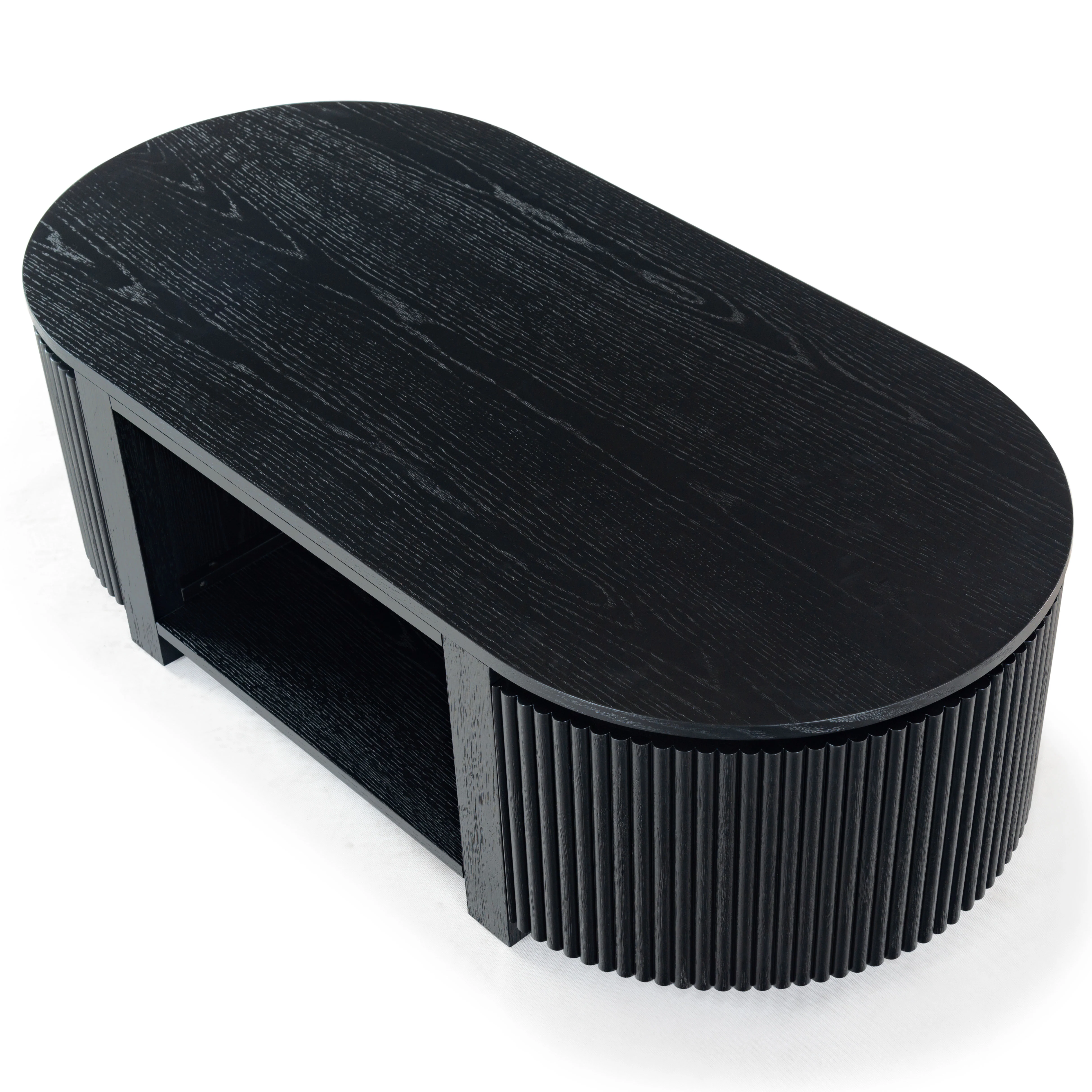 Shelbie Reeded Oval Coffee Table - Image 10