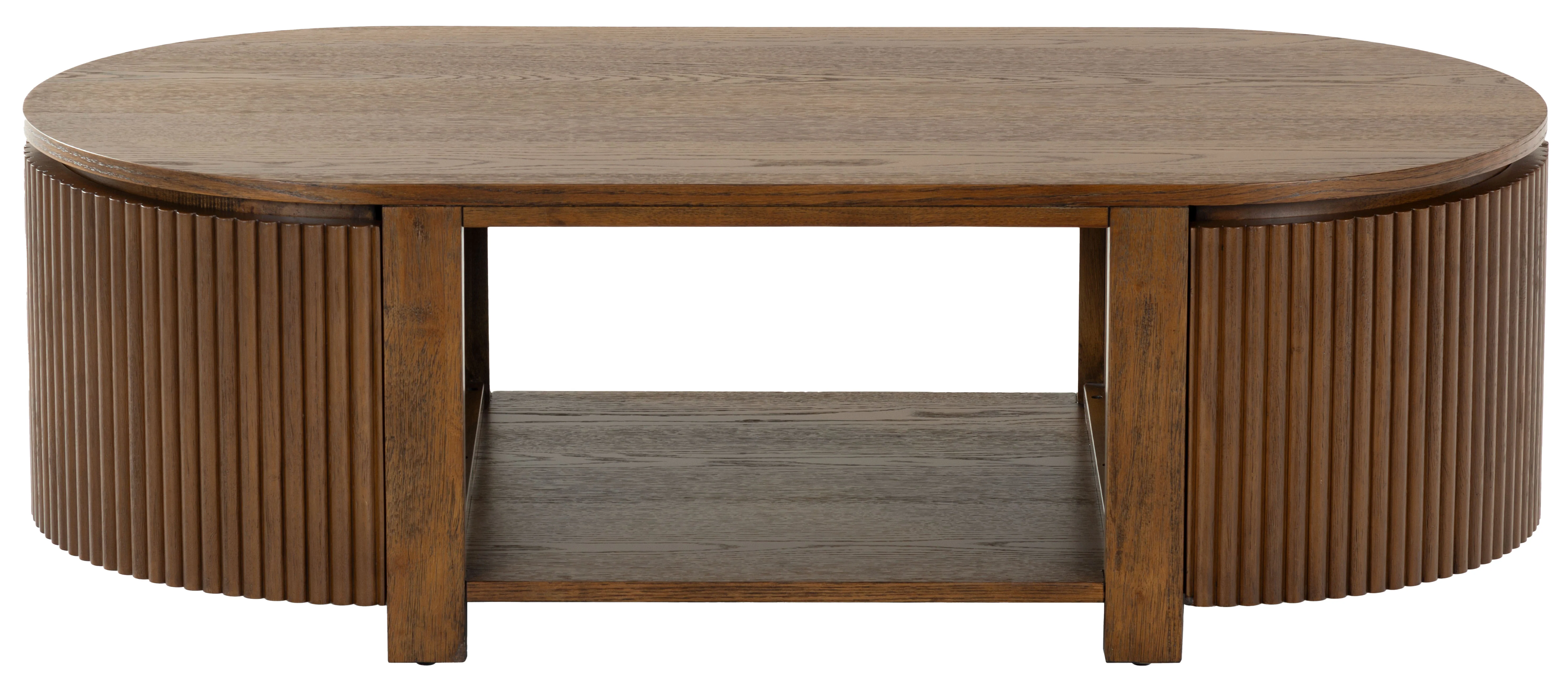 Shelbie Reeded Oval Coffee Table - Image 13