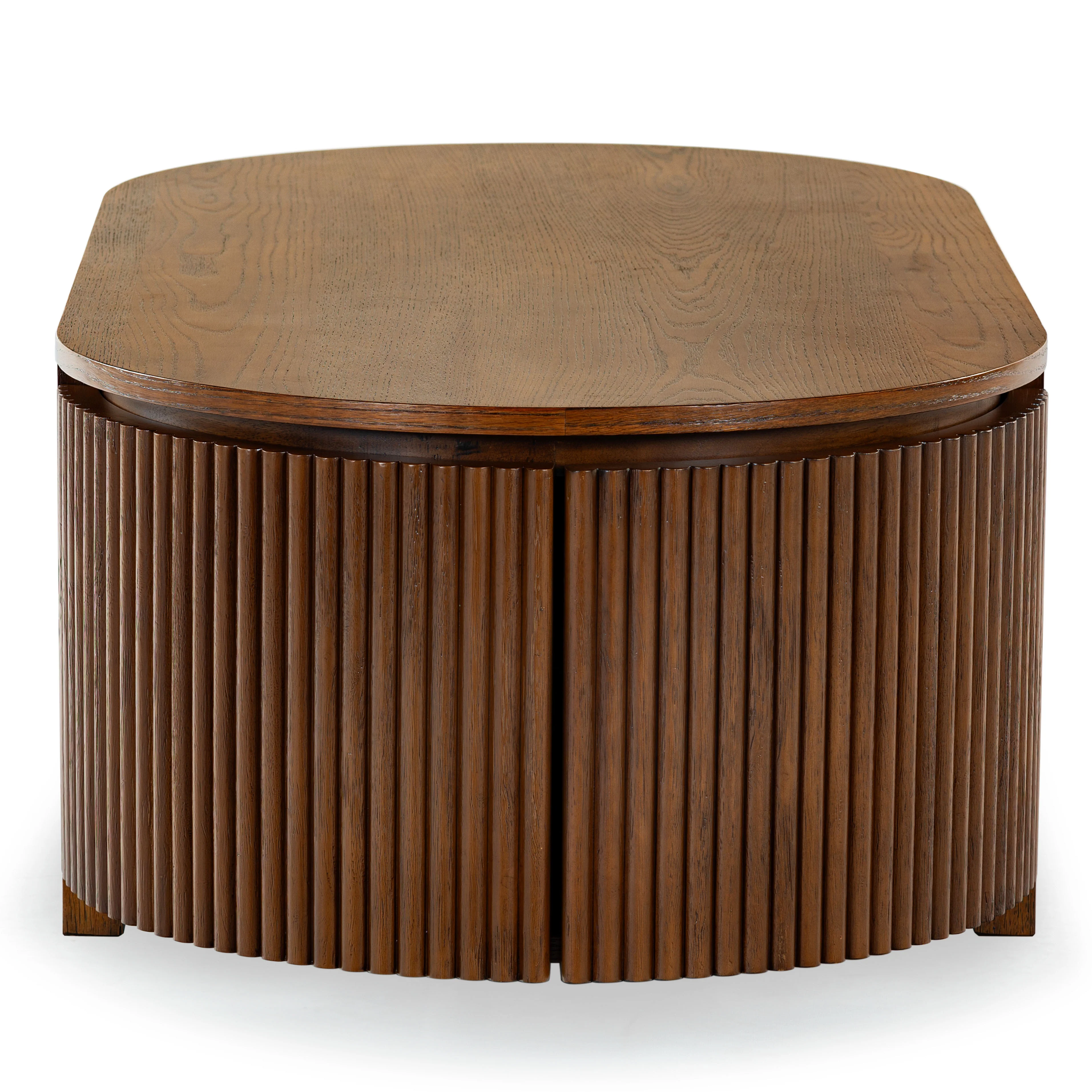 Shelbie Reeded Oval Coffee Table - Image 16