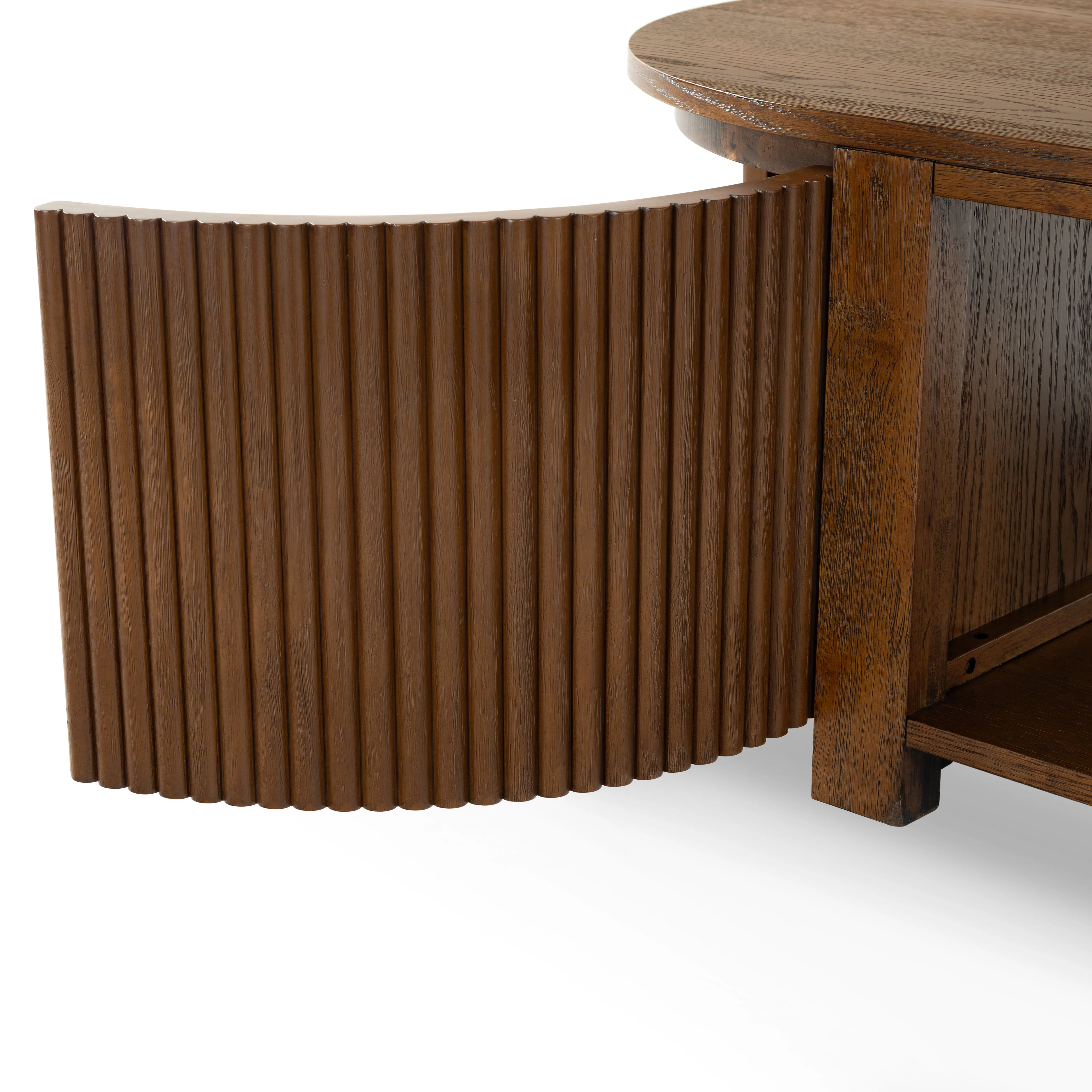 Shelbie Reeded Oval Coffee Table - Image 18