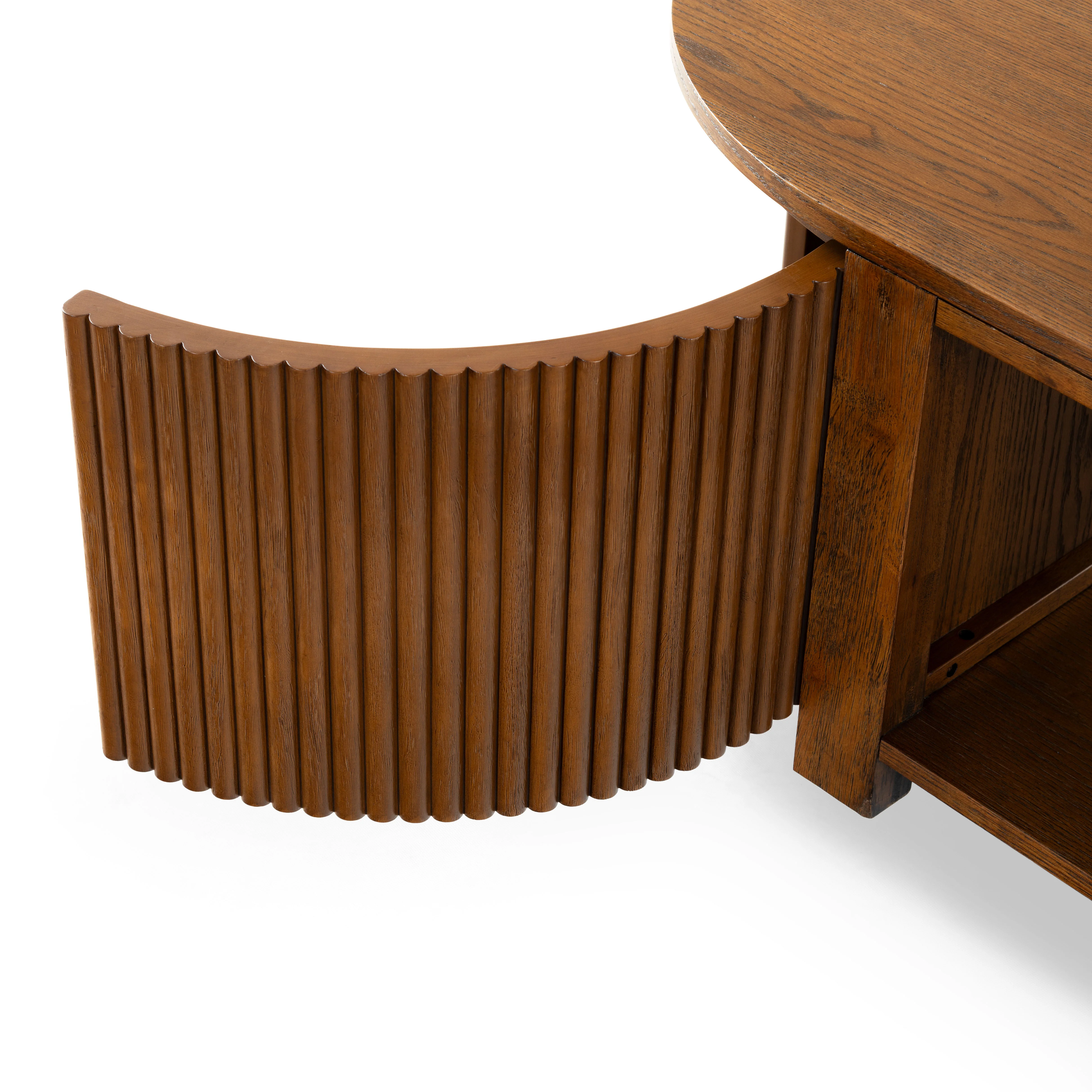 Shelbie Reeded Oval Coffee Table - Image 20