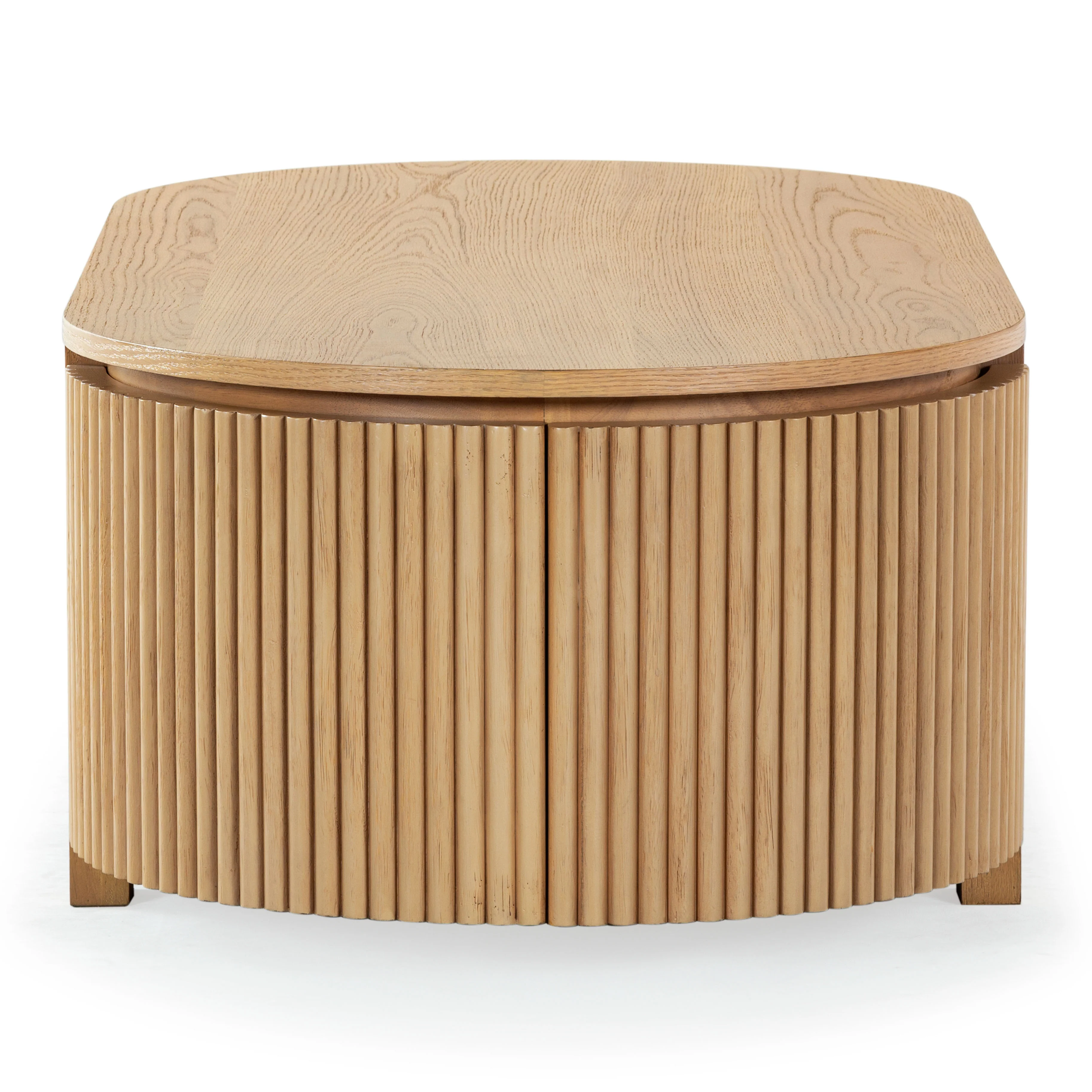 Shelbie Reeded Oval Coffee Table - Image 27