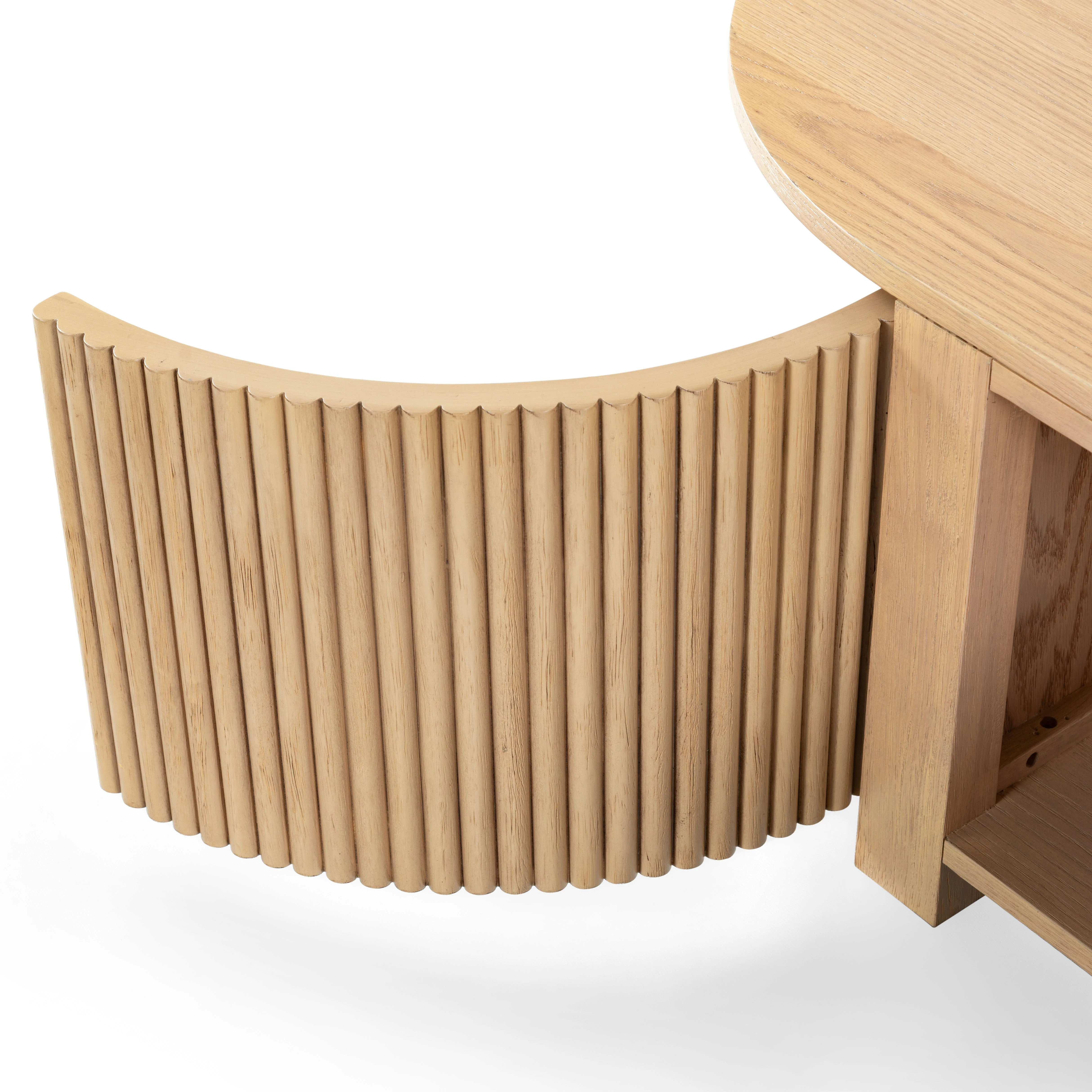 Shelbie Reeded Oval Coffee Table - Image 28