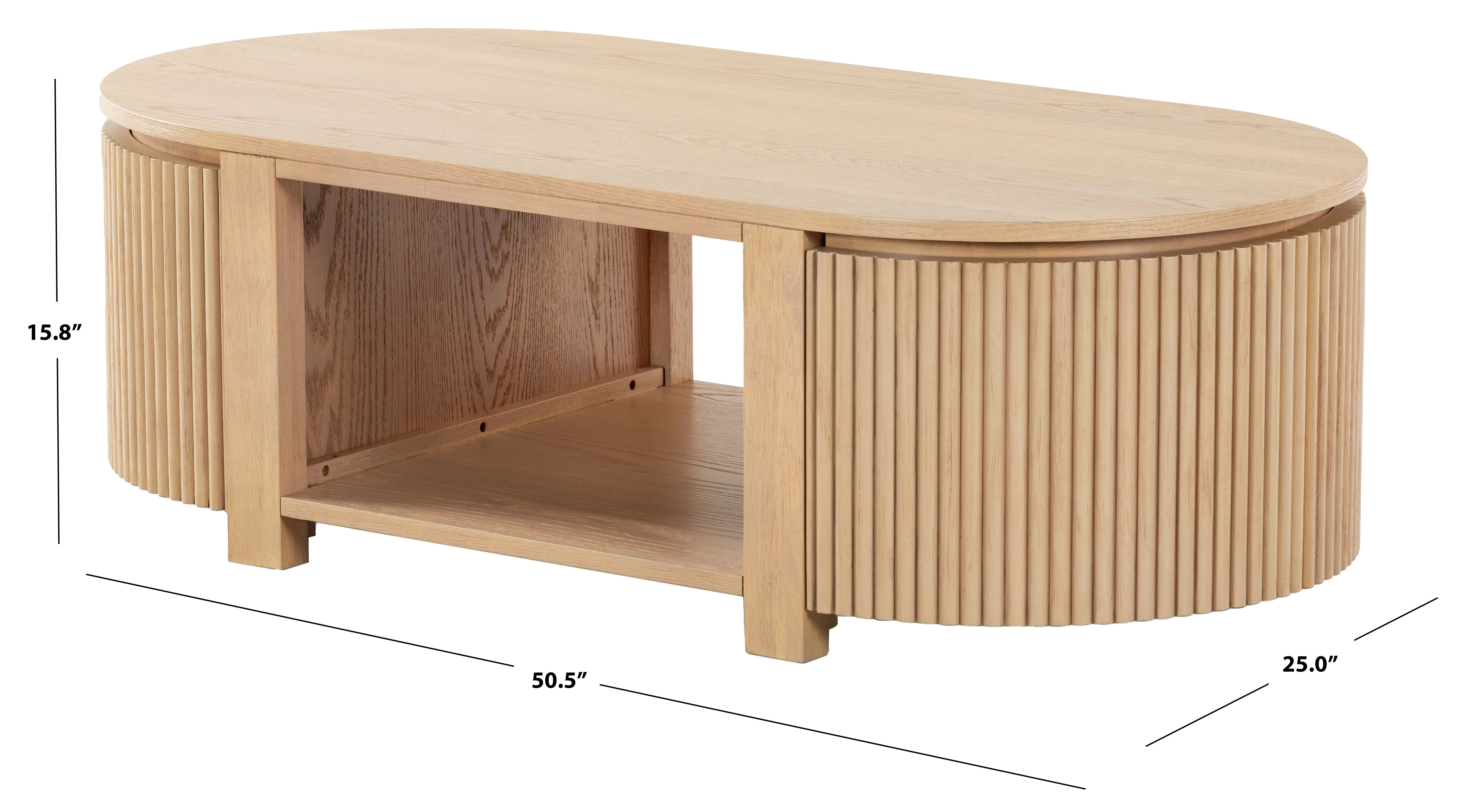 Shelbie Reeded Oval Coffee Table - Image 34