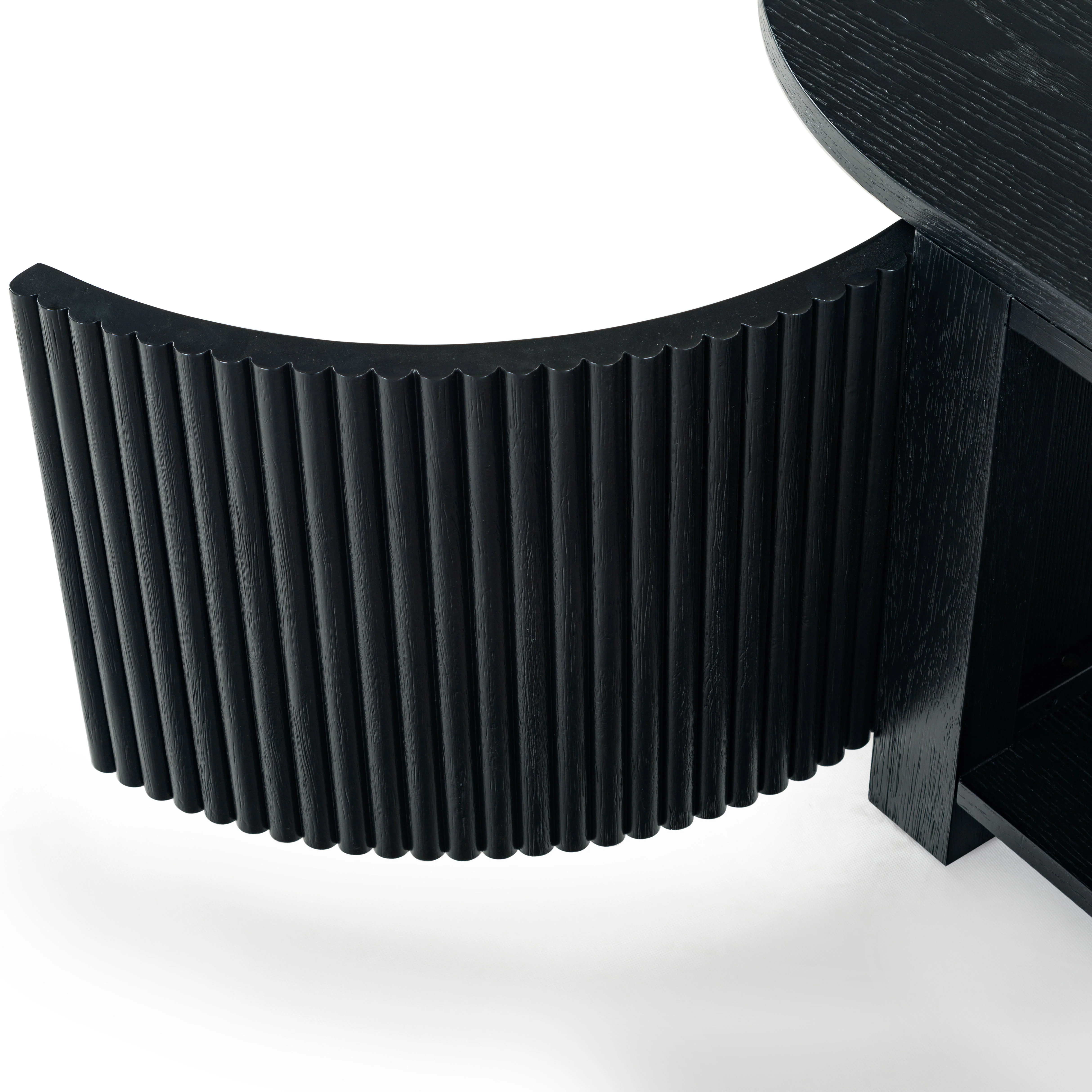 Shelbie Reeded Oval Coffee Table - Image 9