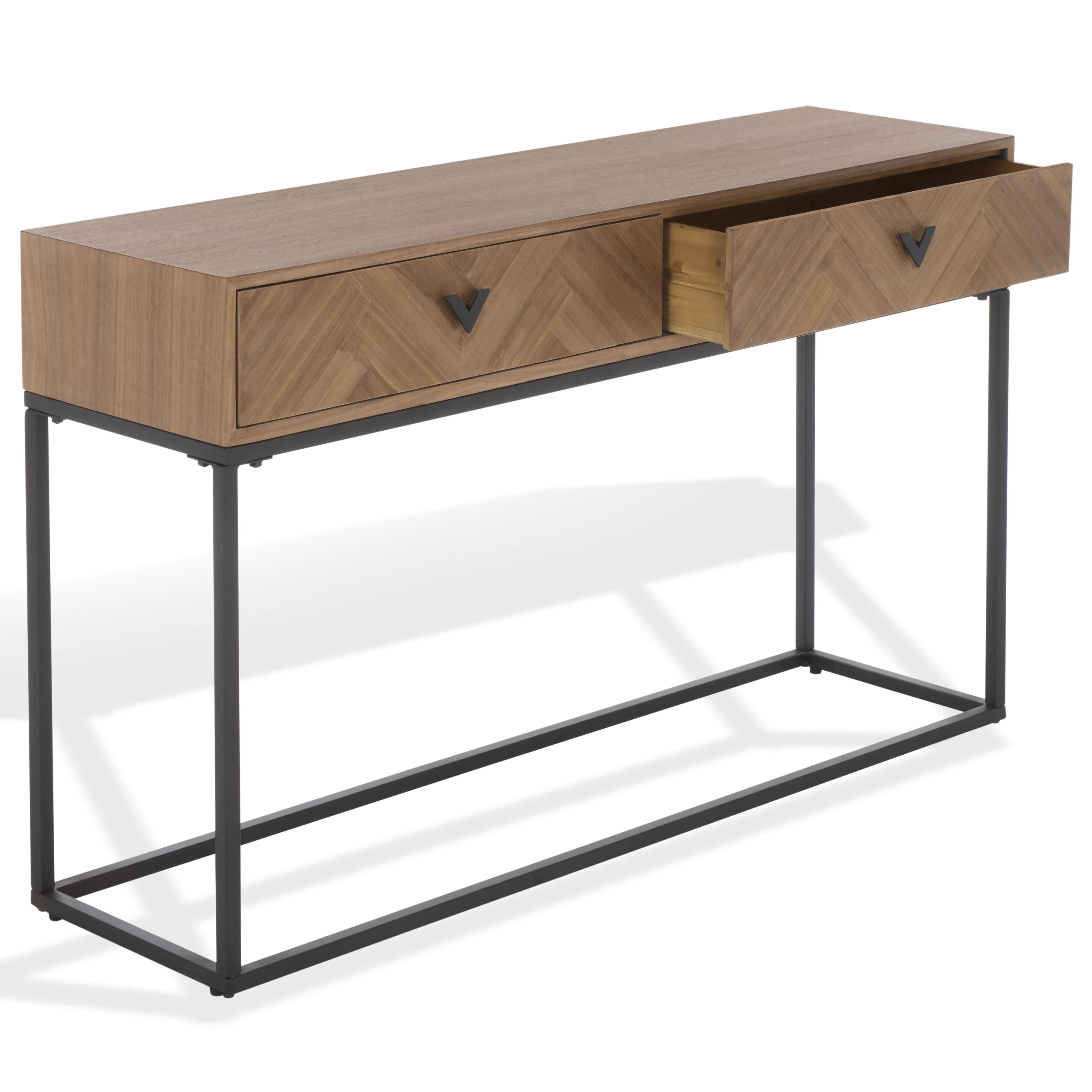 Sherriandra 2 Drawer Wood And Metal Console Table - Image 17