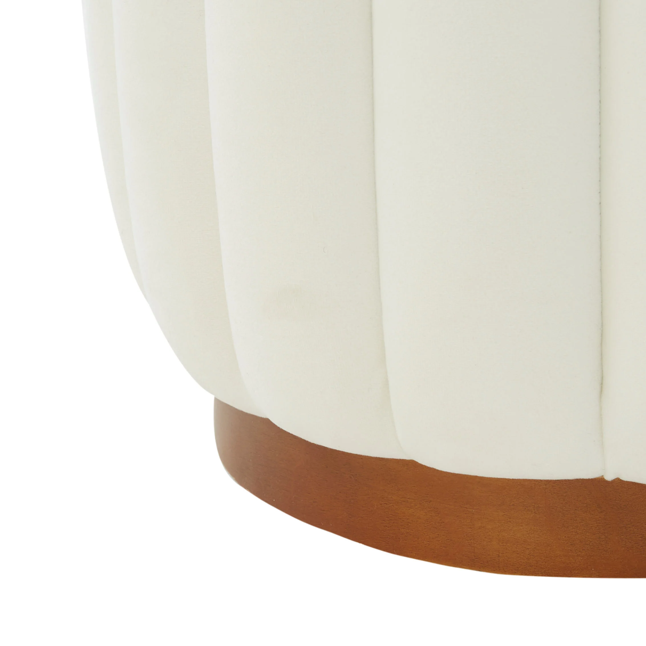 Sherrie Round Channel Tufted Ottoman - Image 3