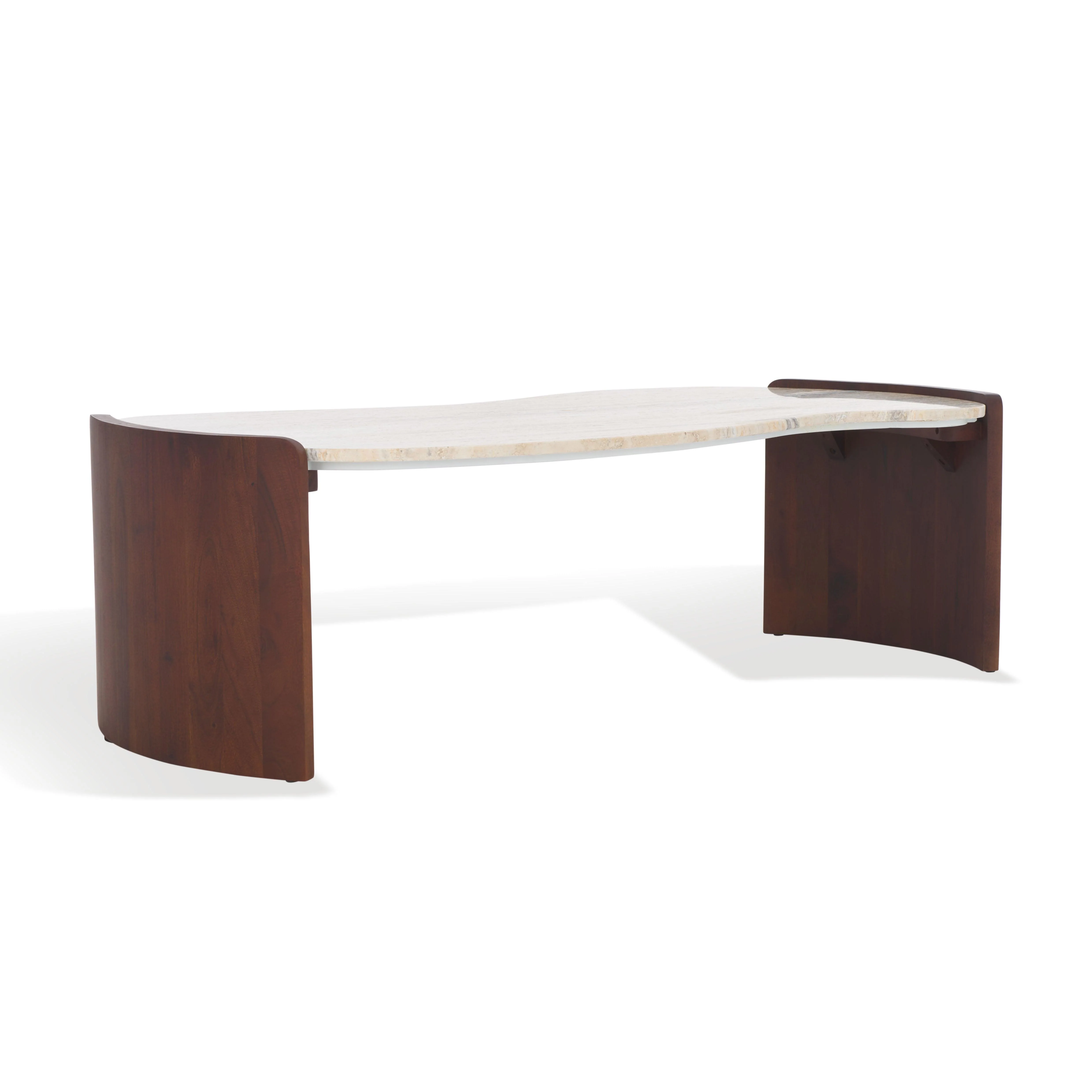 Sheyenne Travertine Top Coffee Table - Image 2