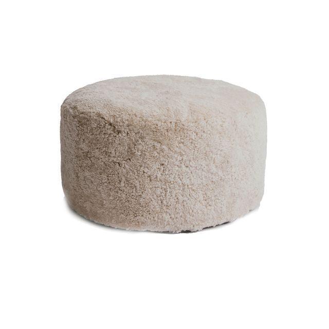 Shorn Curly Sheepskin Ottoman - Image 3