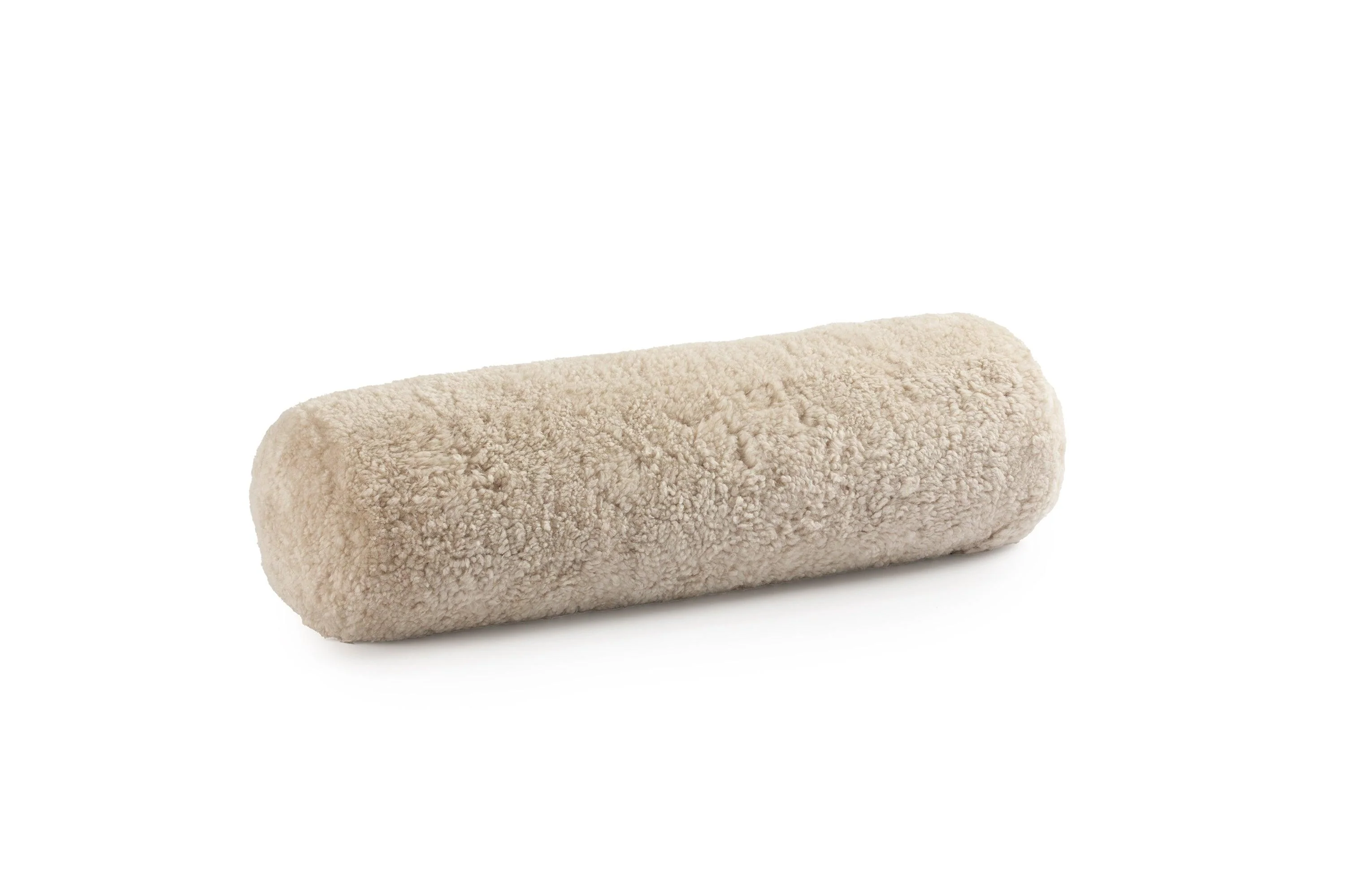 Short Wool Curly Sheepskin Bolster Cushion - Image 7