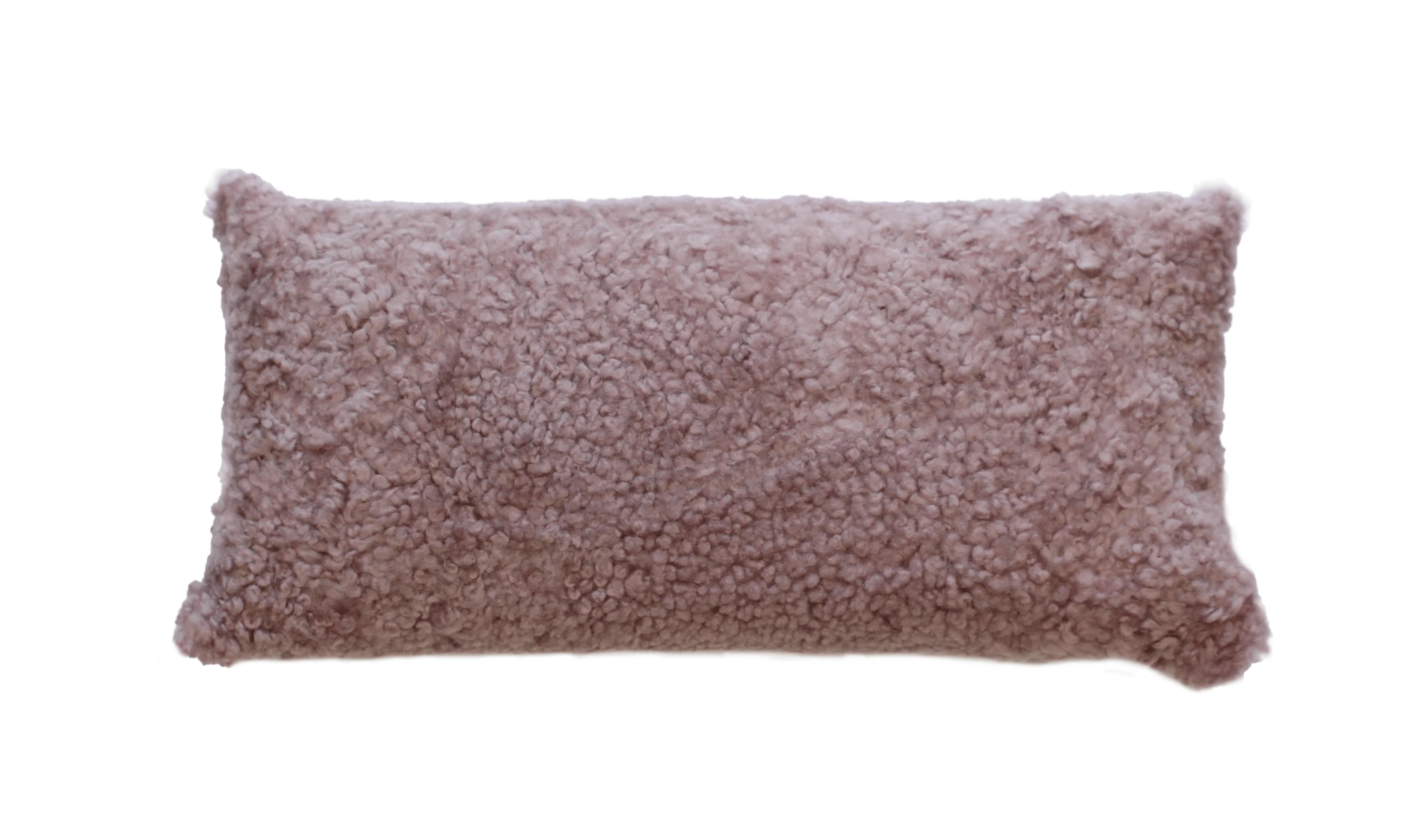 Shortwool Curly Sheepskin Lumbar Cushion - Image 5