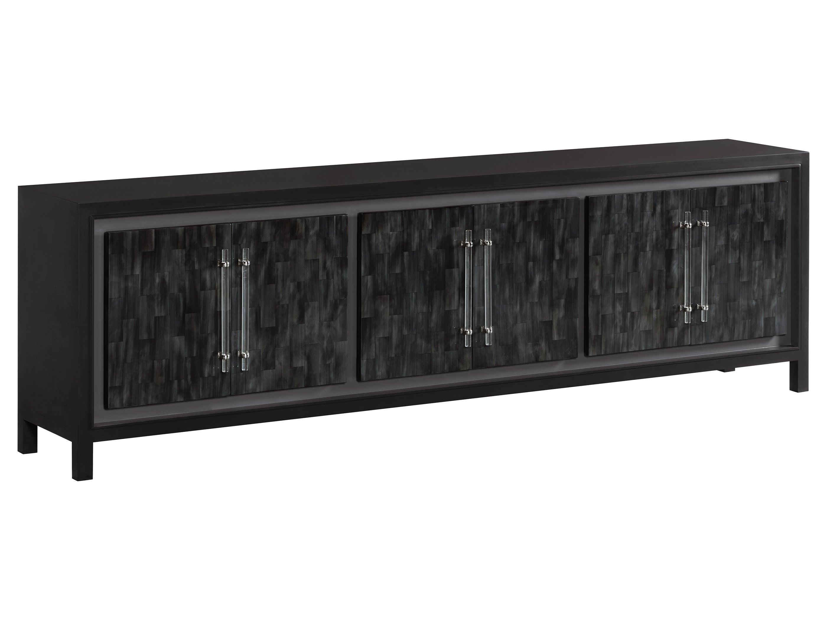 Signature Designs Elation Gray Long Media Console
