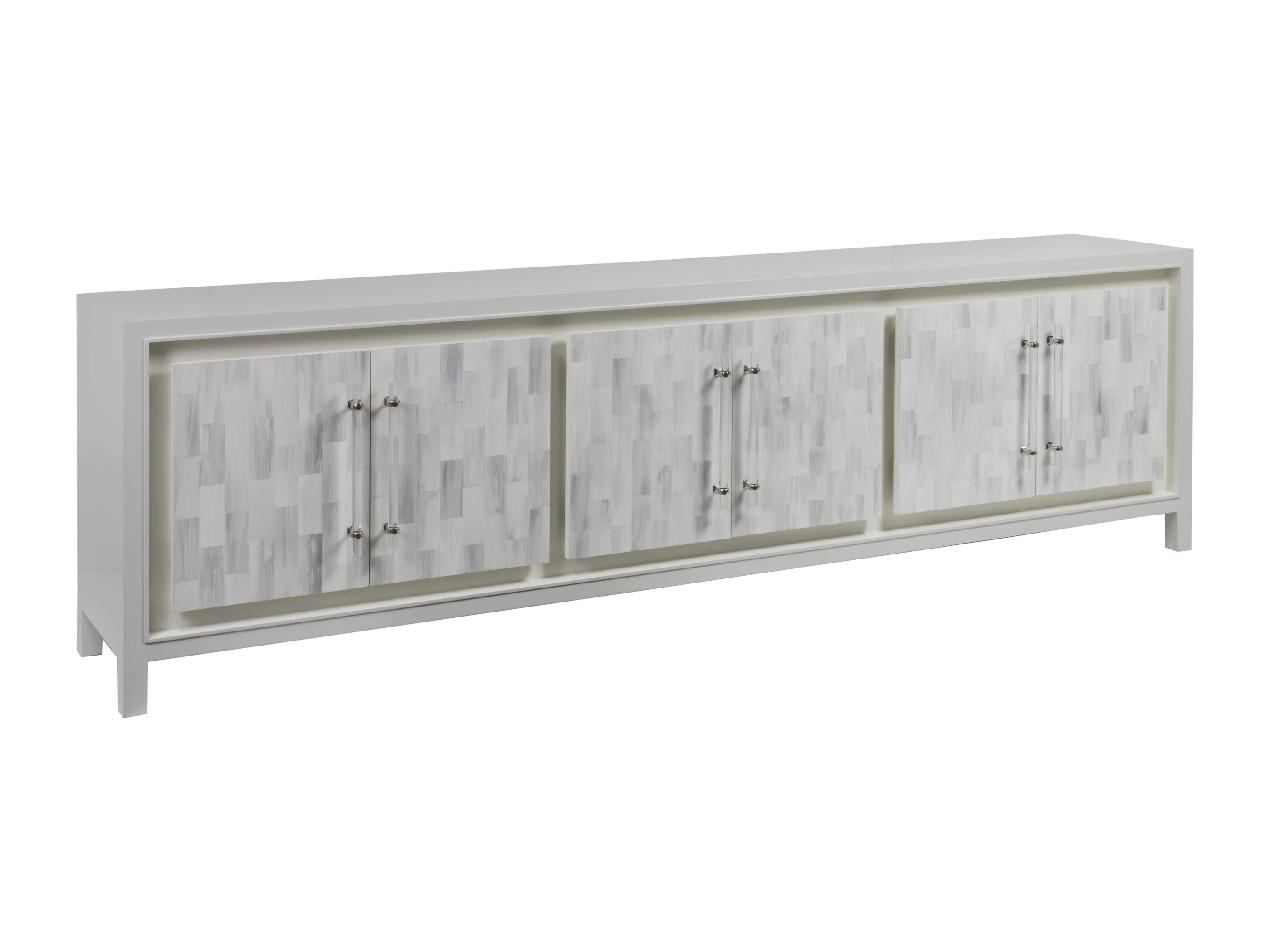 Signature Designs Elation White Long Media Console