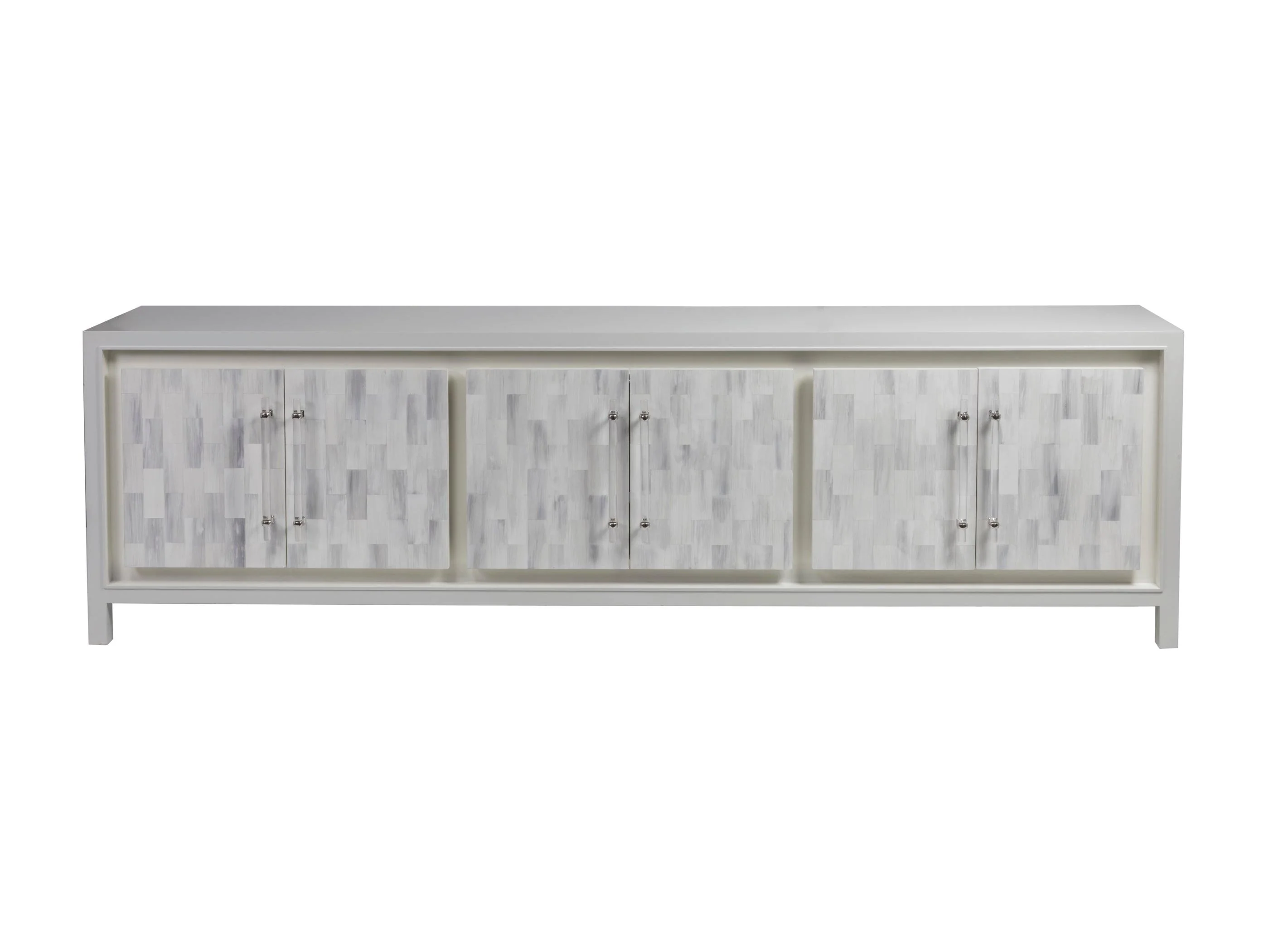Signature Designs Elation White Long Media Console - Image 2