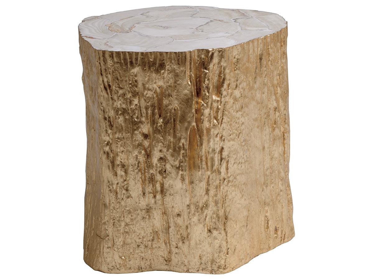 Signature Designs Trunk Segment Spot Table - Gold Leaf