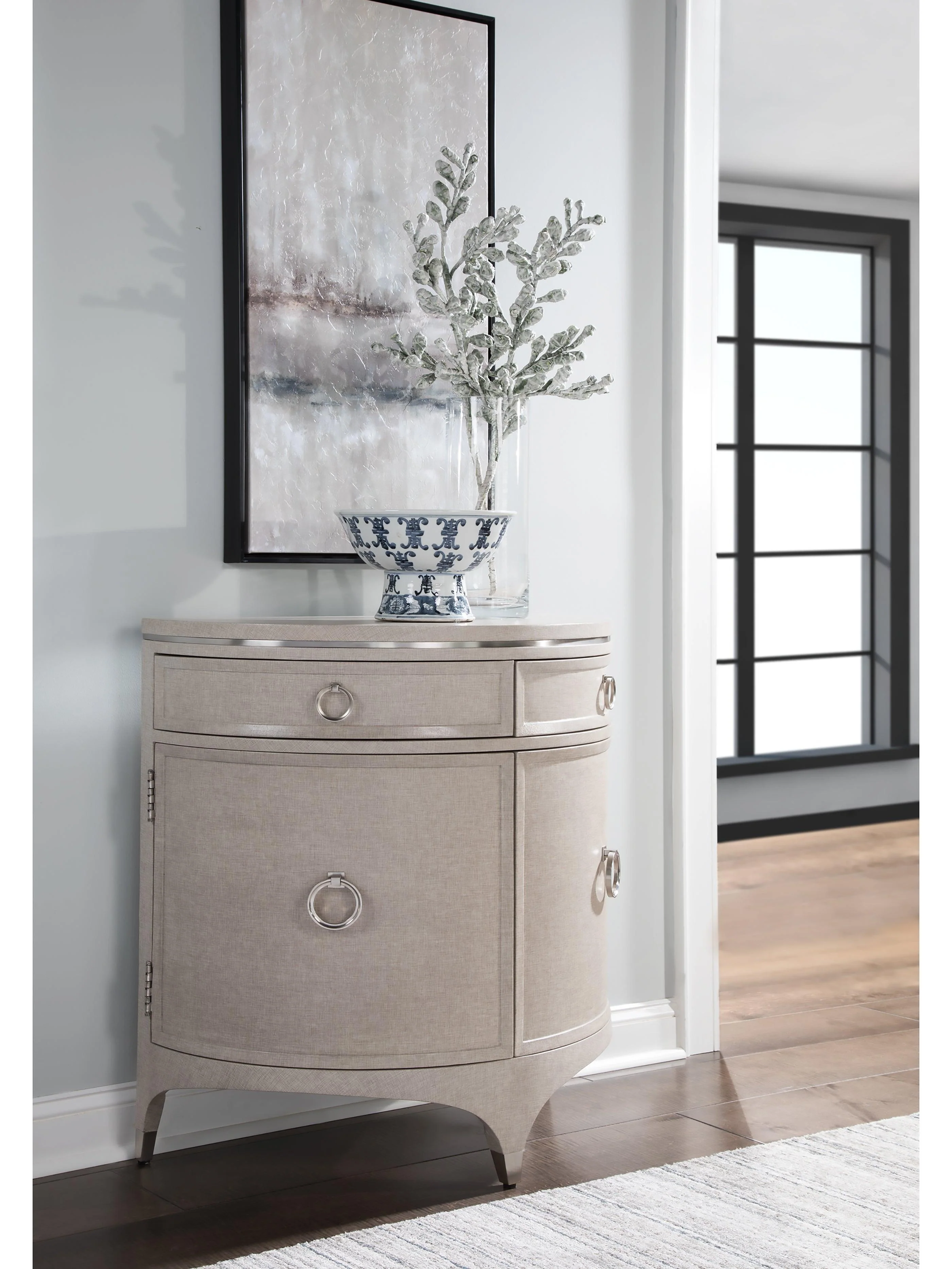 Signature Designs Zeitgeist Linen Demilune Cabinet - Image 2