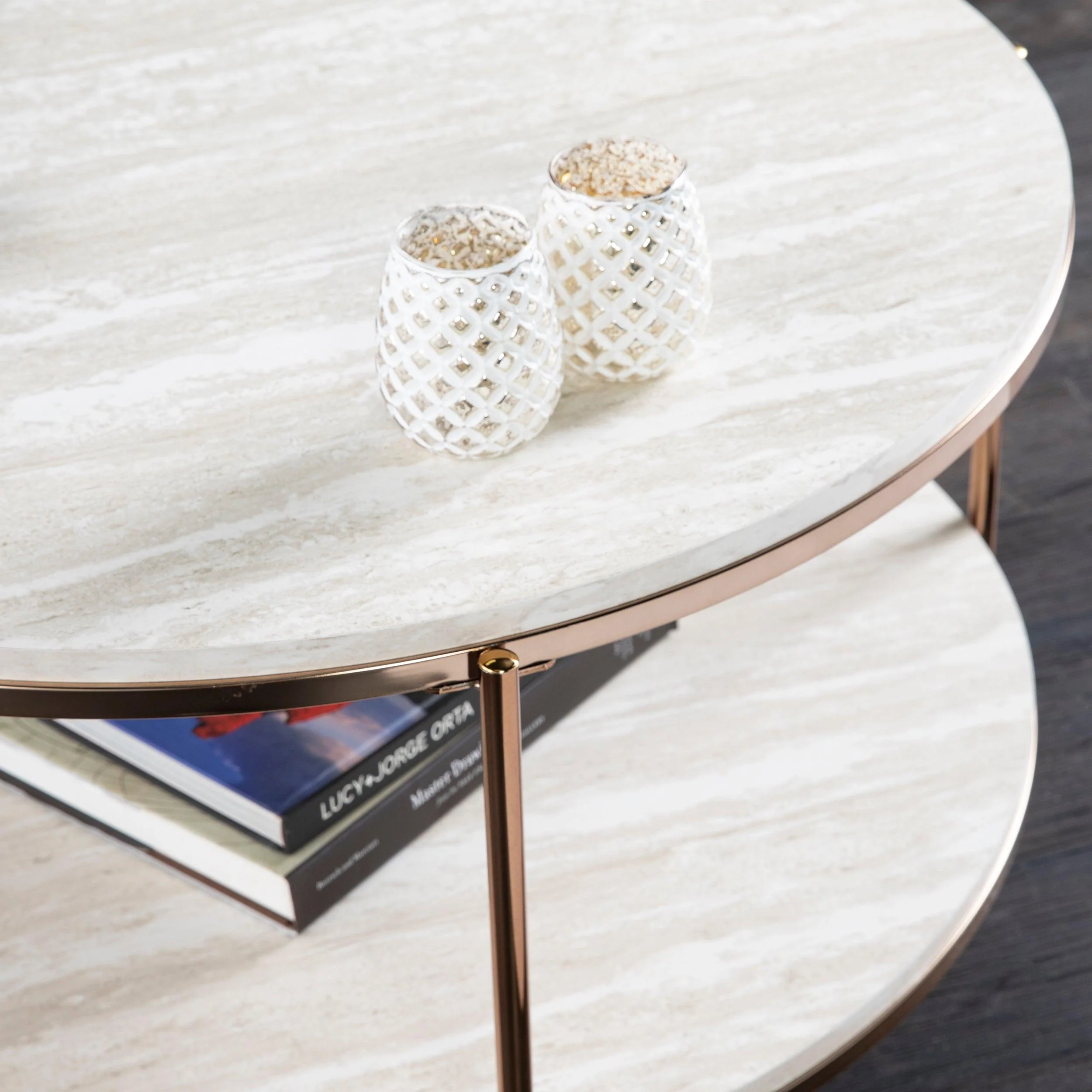 Silas Faux Stone Coffee Table - Image 9