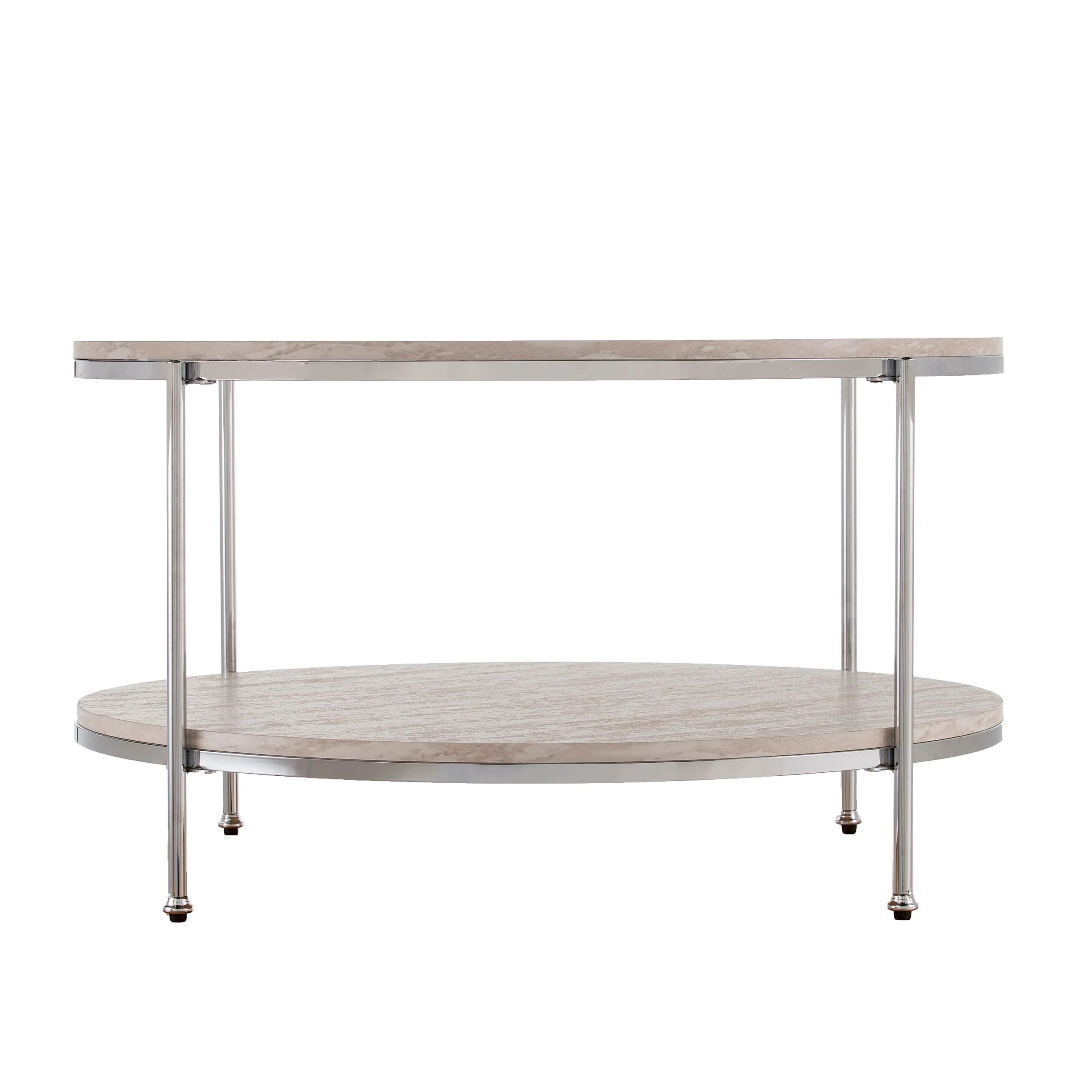Silas Round Faux Stone Cocktail Table - Image 3