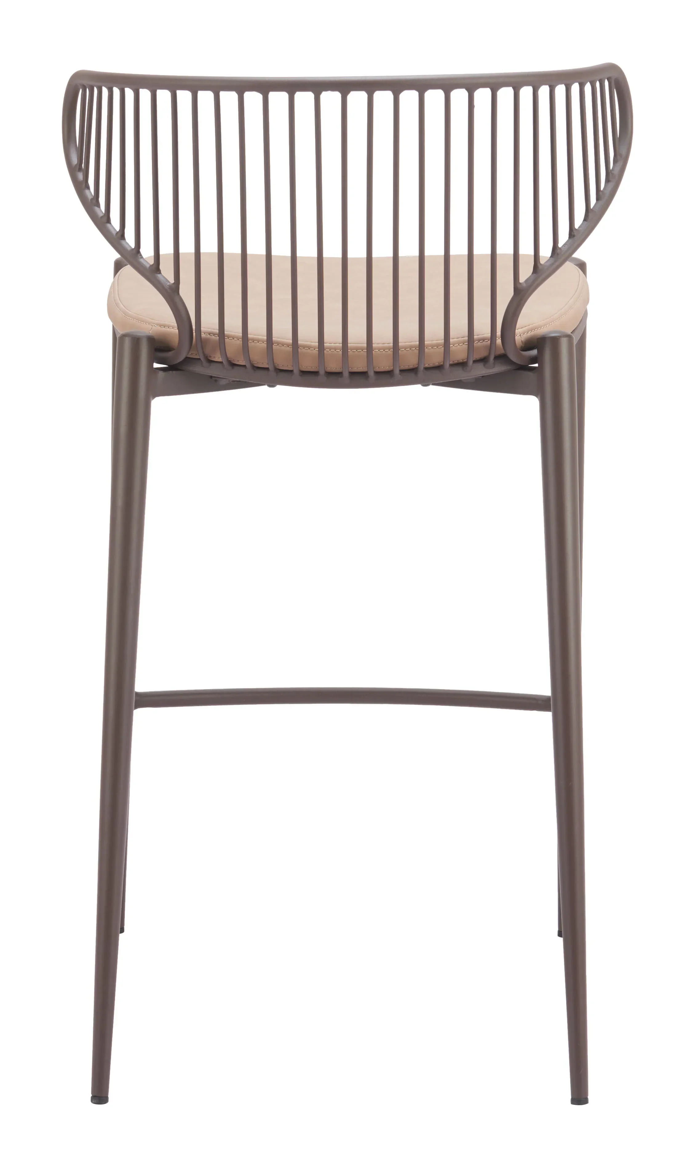 Silues Counter Stool (Set of 2) Taupe & Brown - Image 4