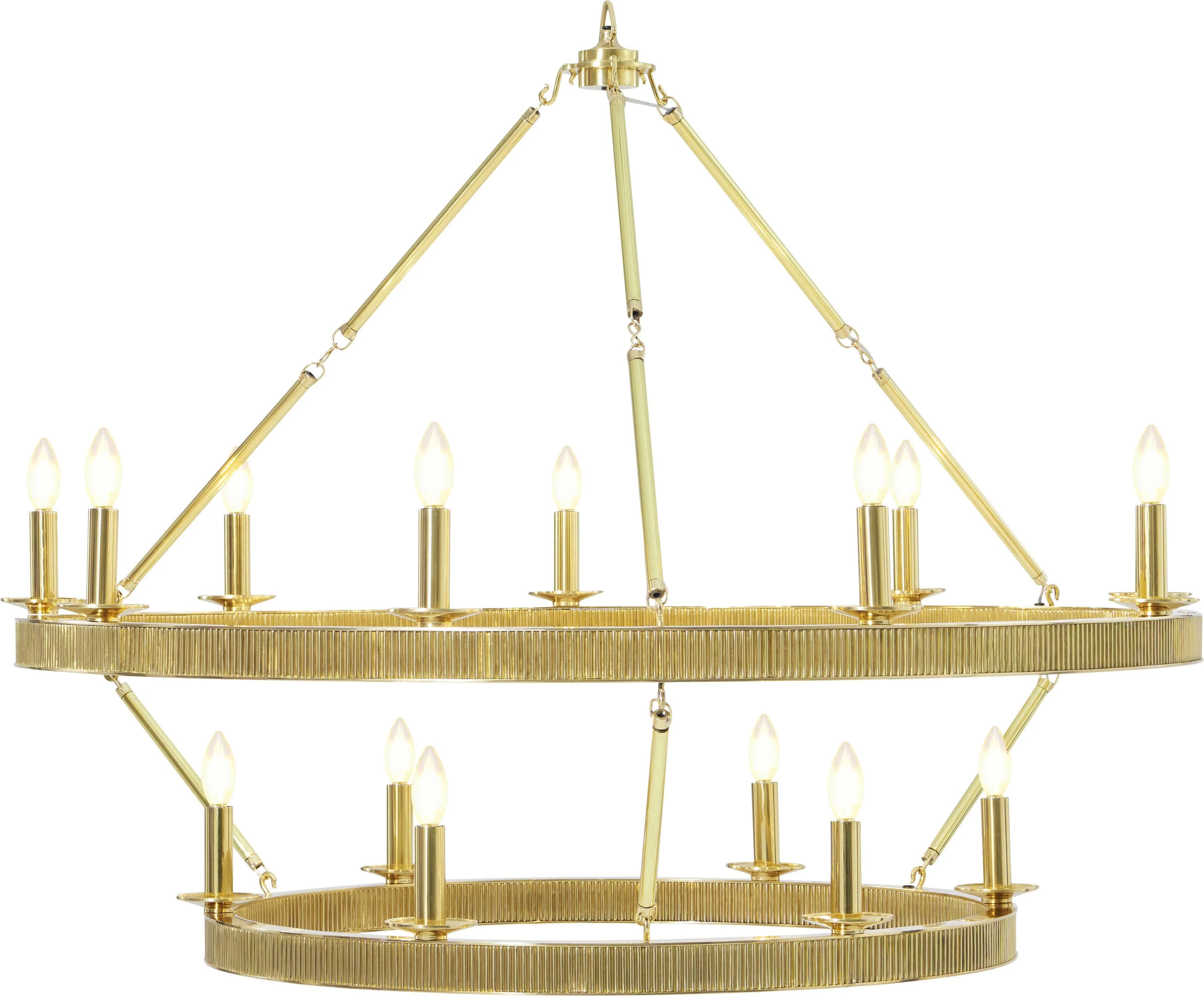 Simon Grande Stack Round 18 Light Chandelier - Image 2