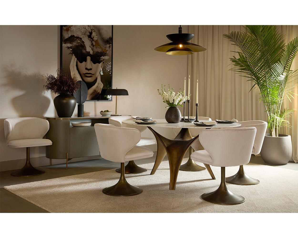 Simone Swivel Dining Chair - Set of 2 - Image 2