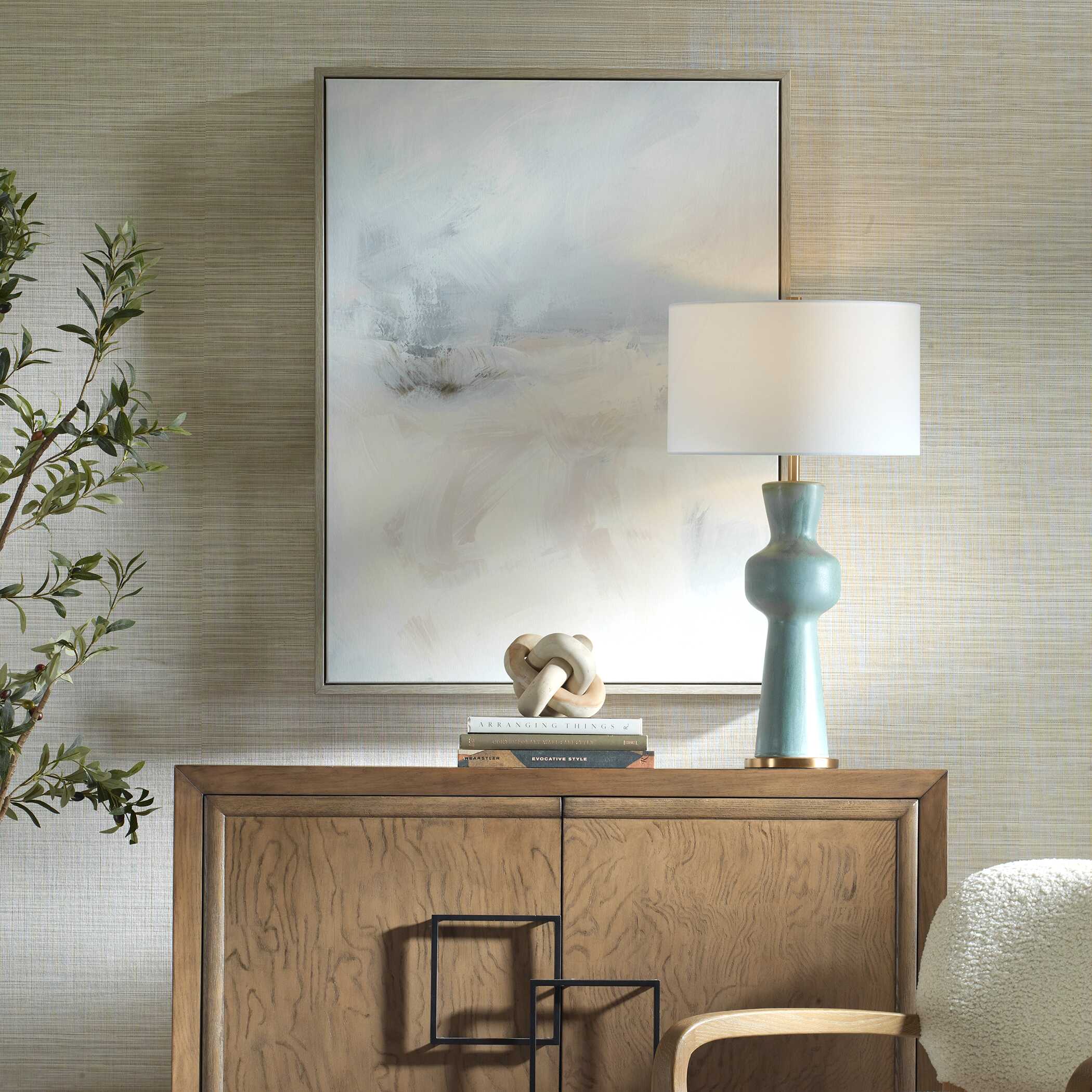 Simple Serenity Framed Abstract Art - Image 2