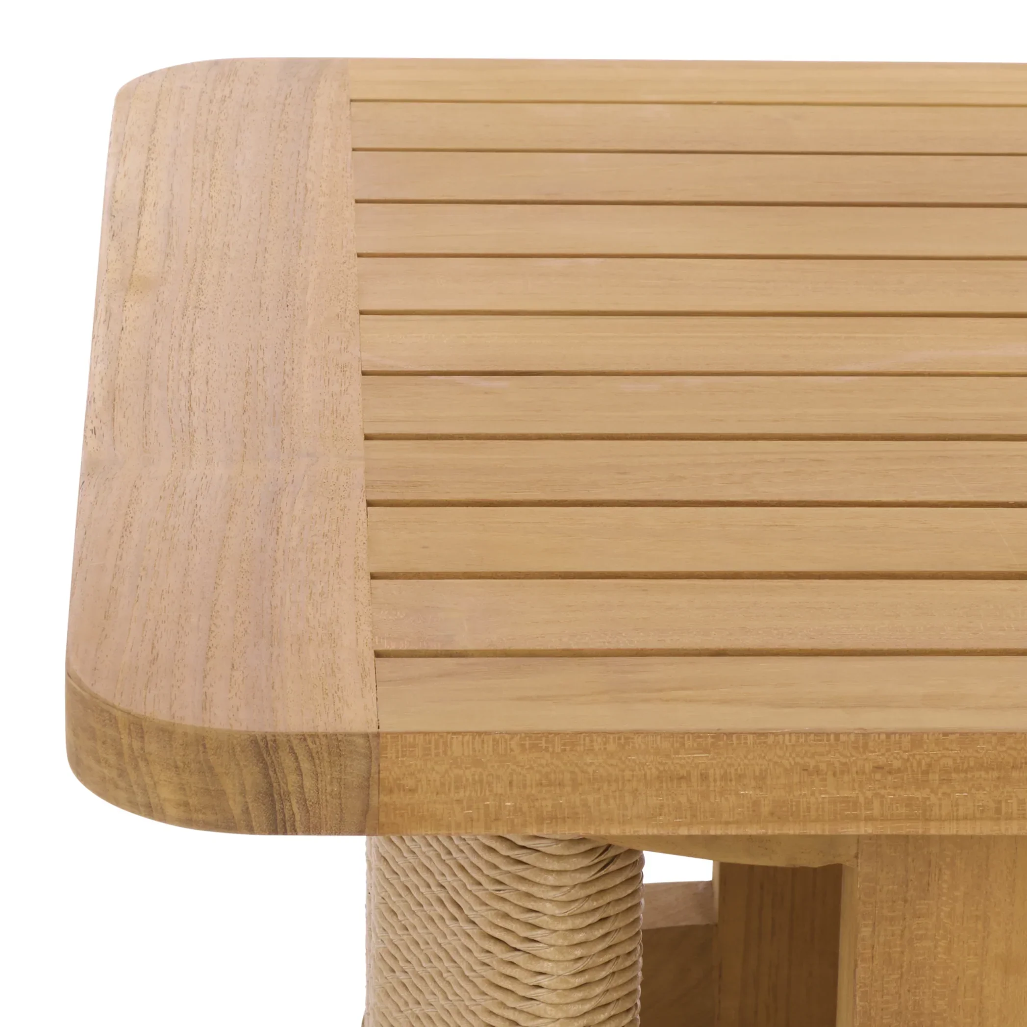 Skipper Teak And Hyacinth Outdoor Coffee Table - Image 3