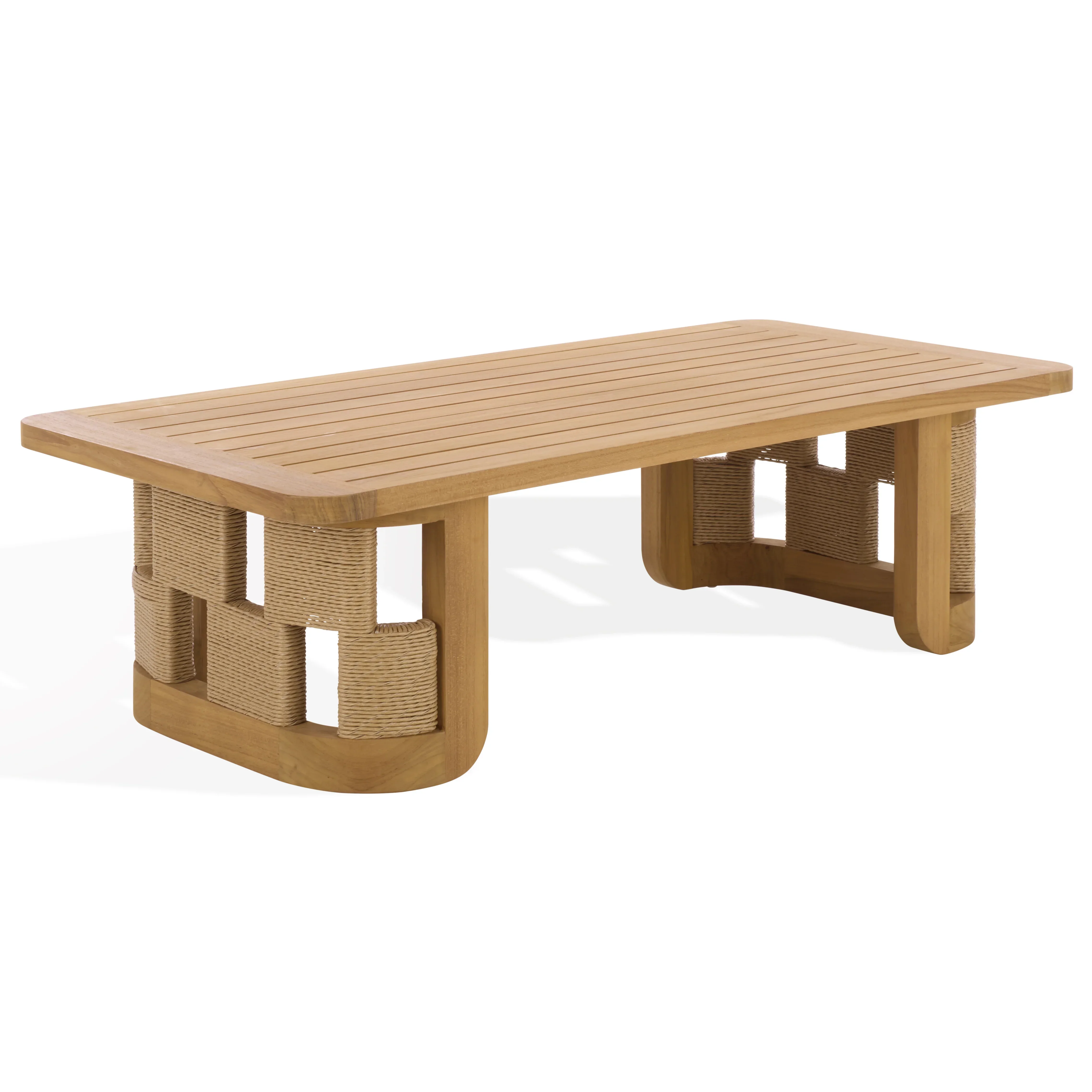 Skipper Teak And Hyacinth Outdoor Coffee Table - Image 5