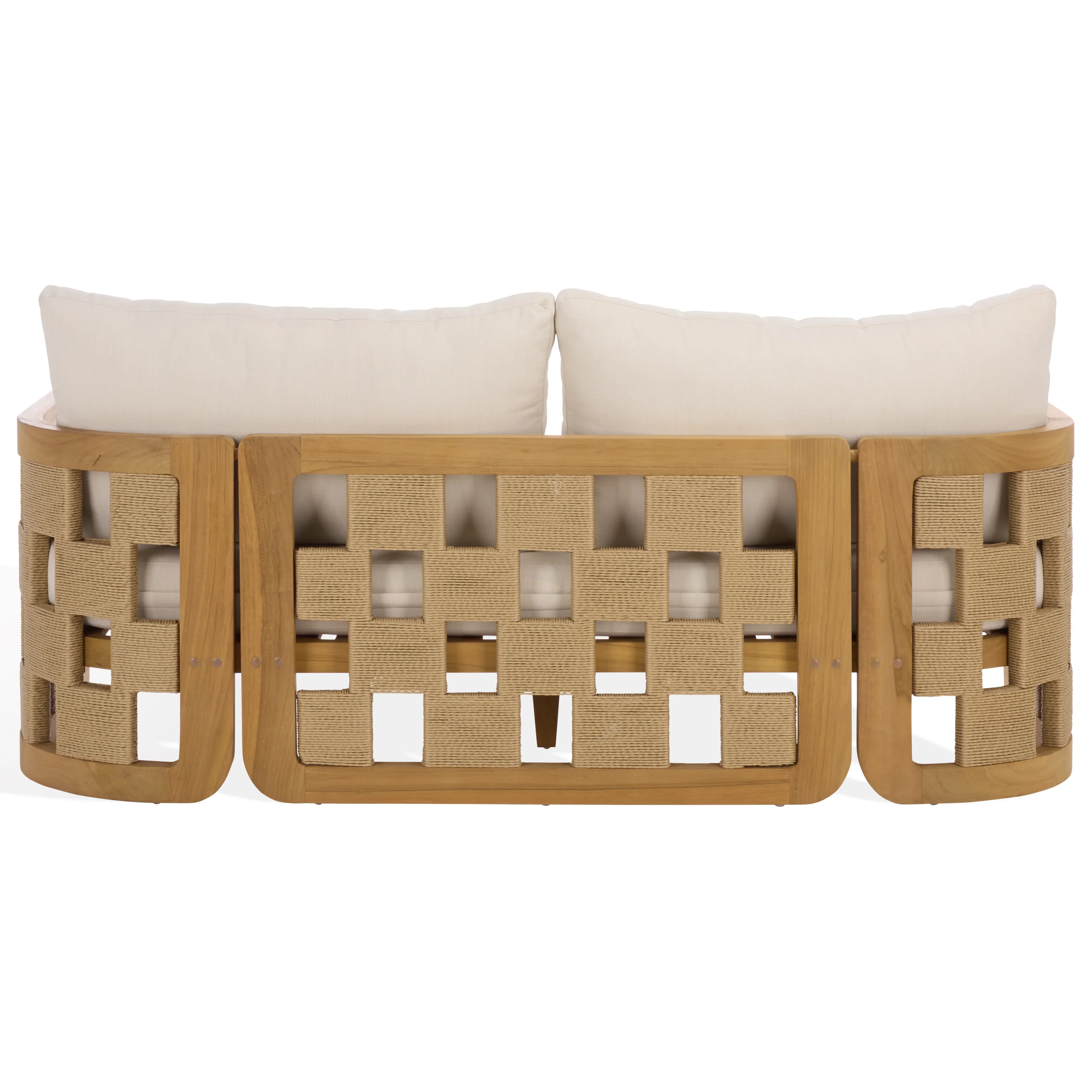 Skipper Teak And Hyacinth Patio Sofa - Image 3