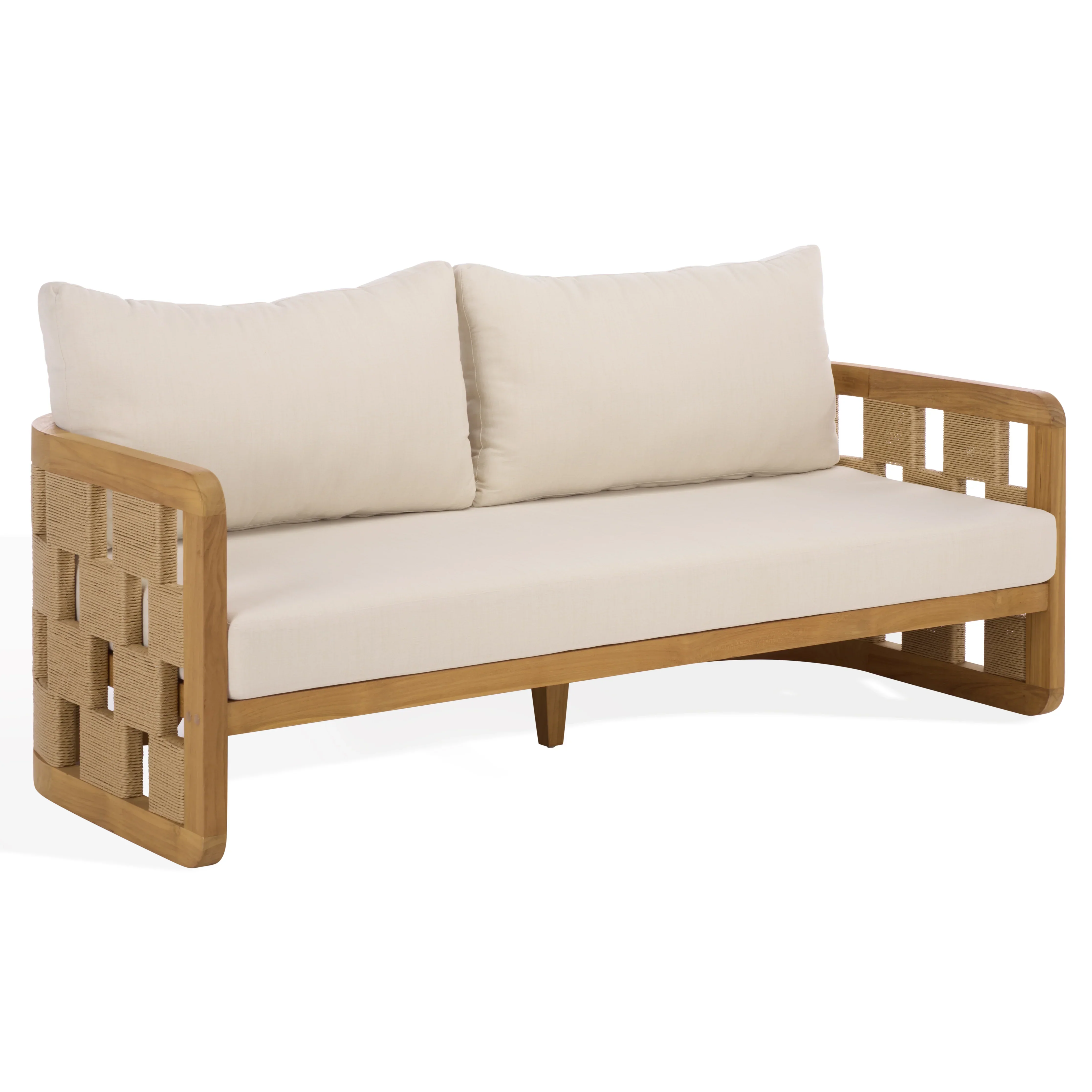 Skipper Teak And Hyacinth Patio Sofa - Image 6
