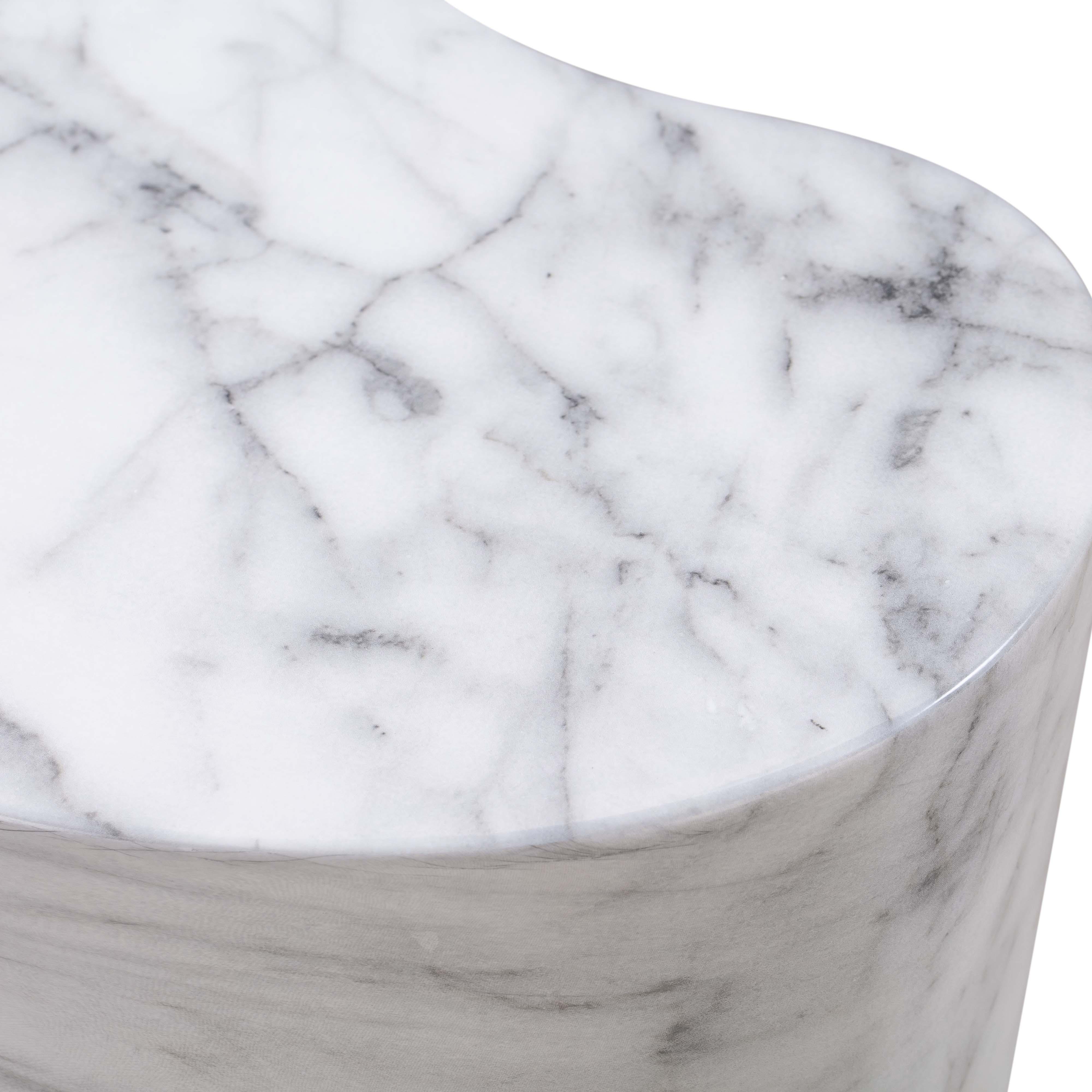 Slab Marble Tall Side Table - Image 6