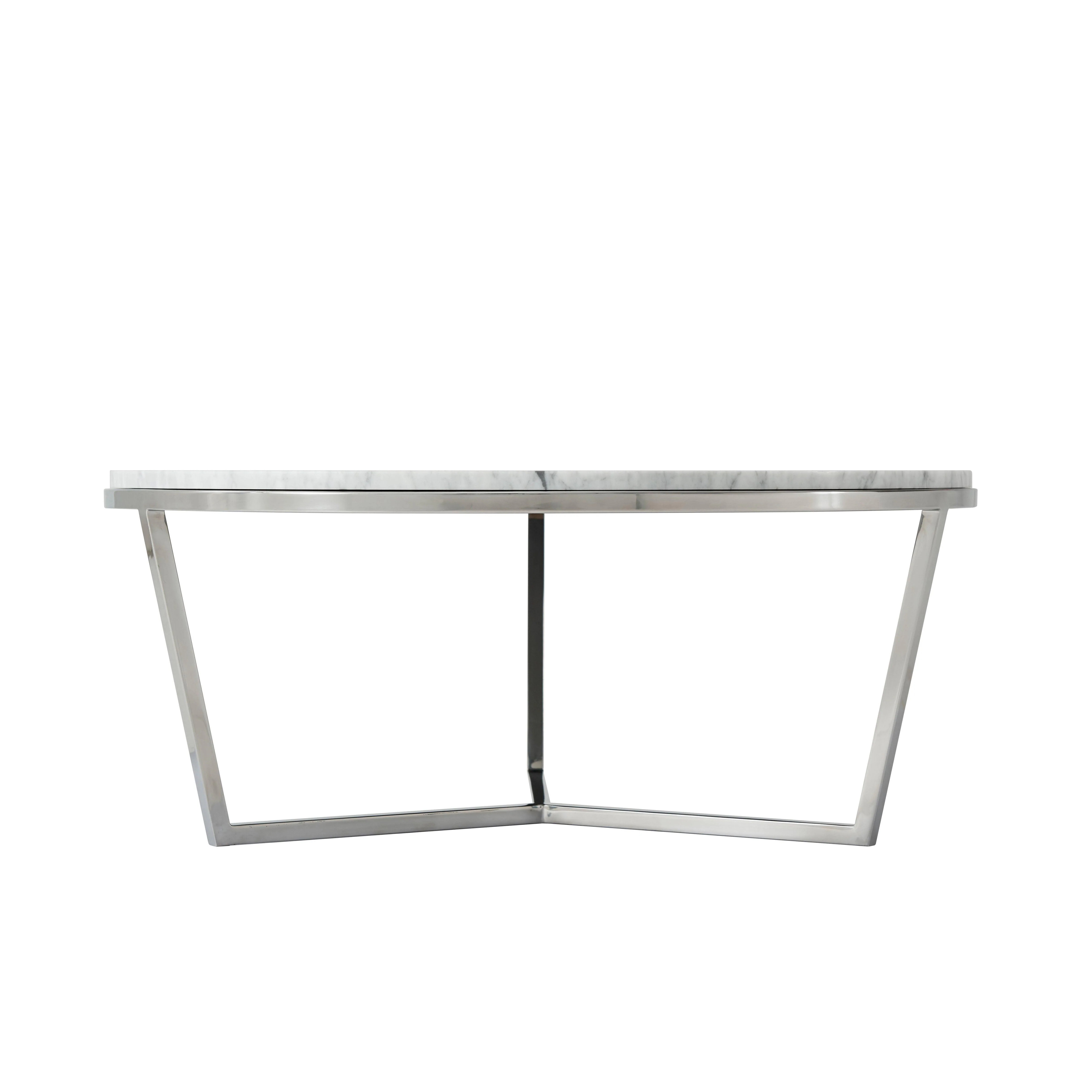Small Fisher Round Cocktail Table (Marble) - Image 2