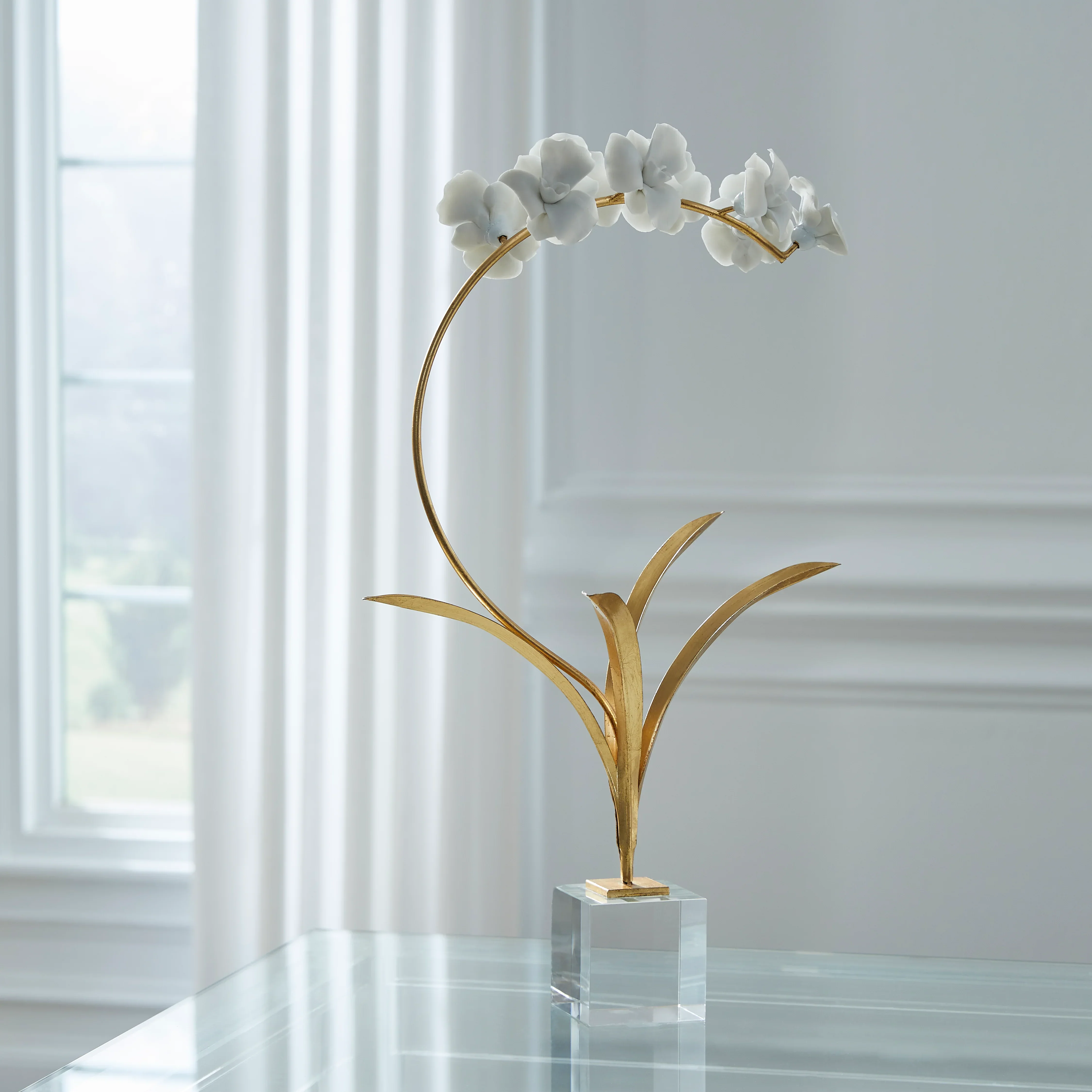 Small Orchid On Stand - Image 6