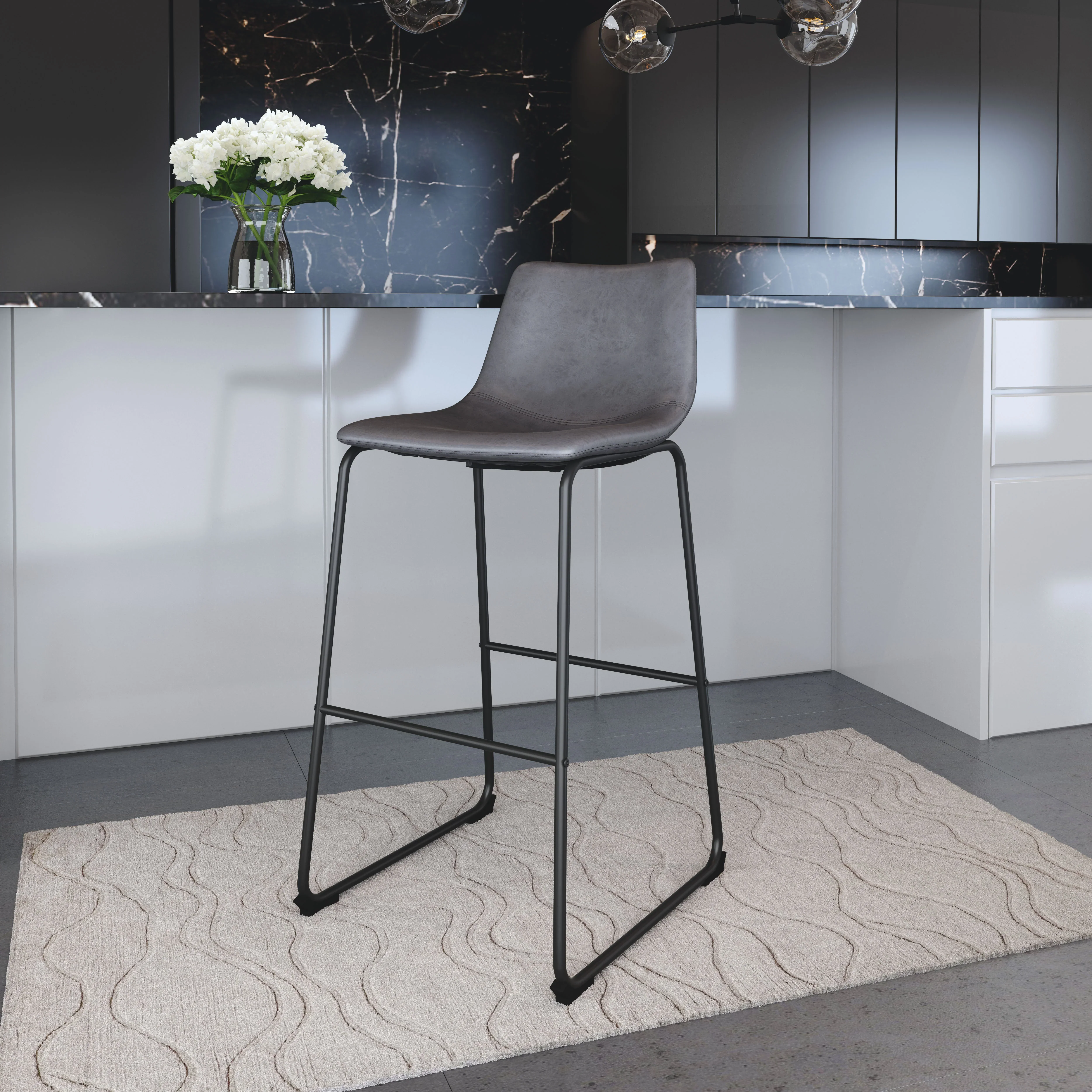 Smart Barstool (Set of 2) Charcoal - Image 2