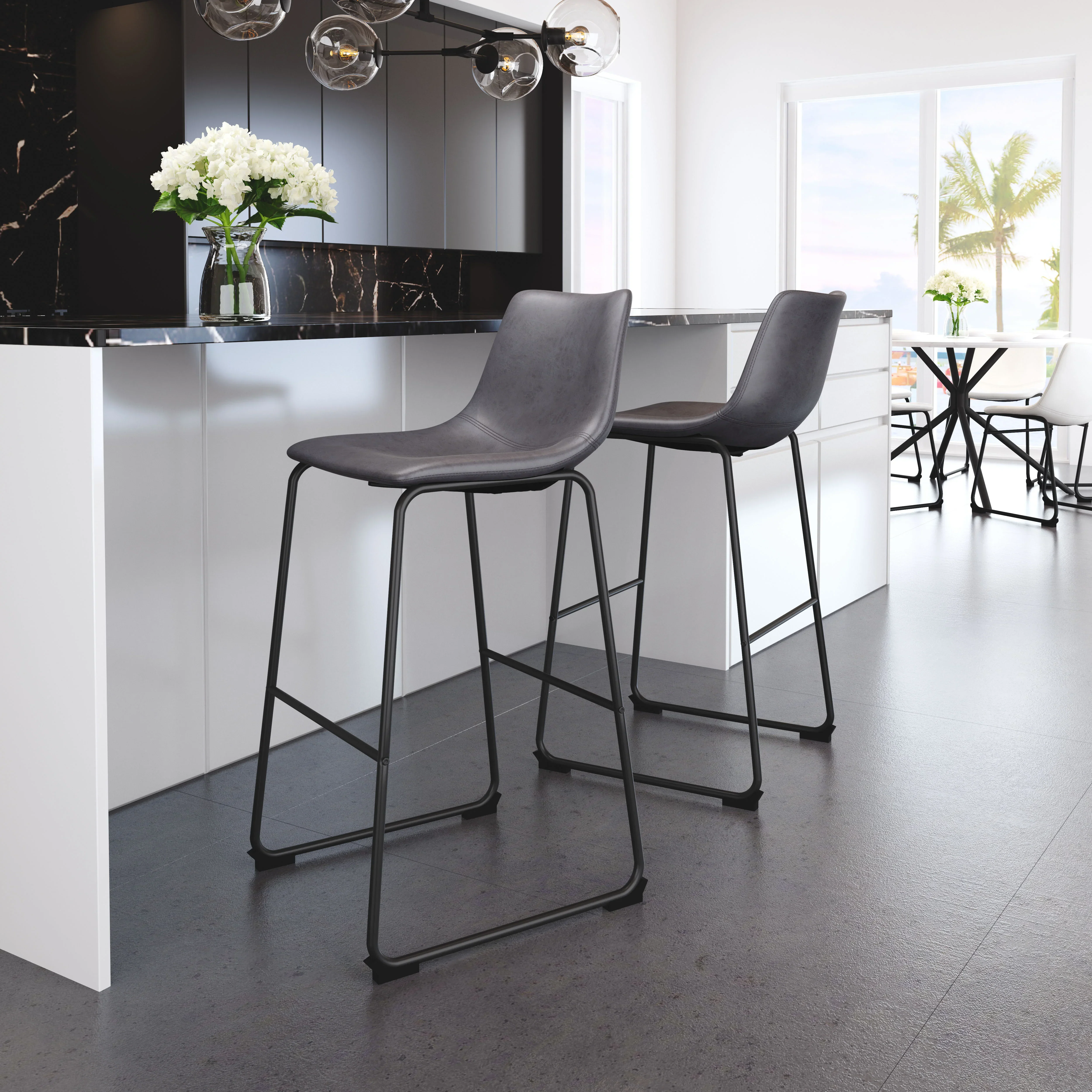 Smart Barstool (Set of 2) Charcoal - Image 3