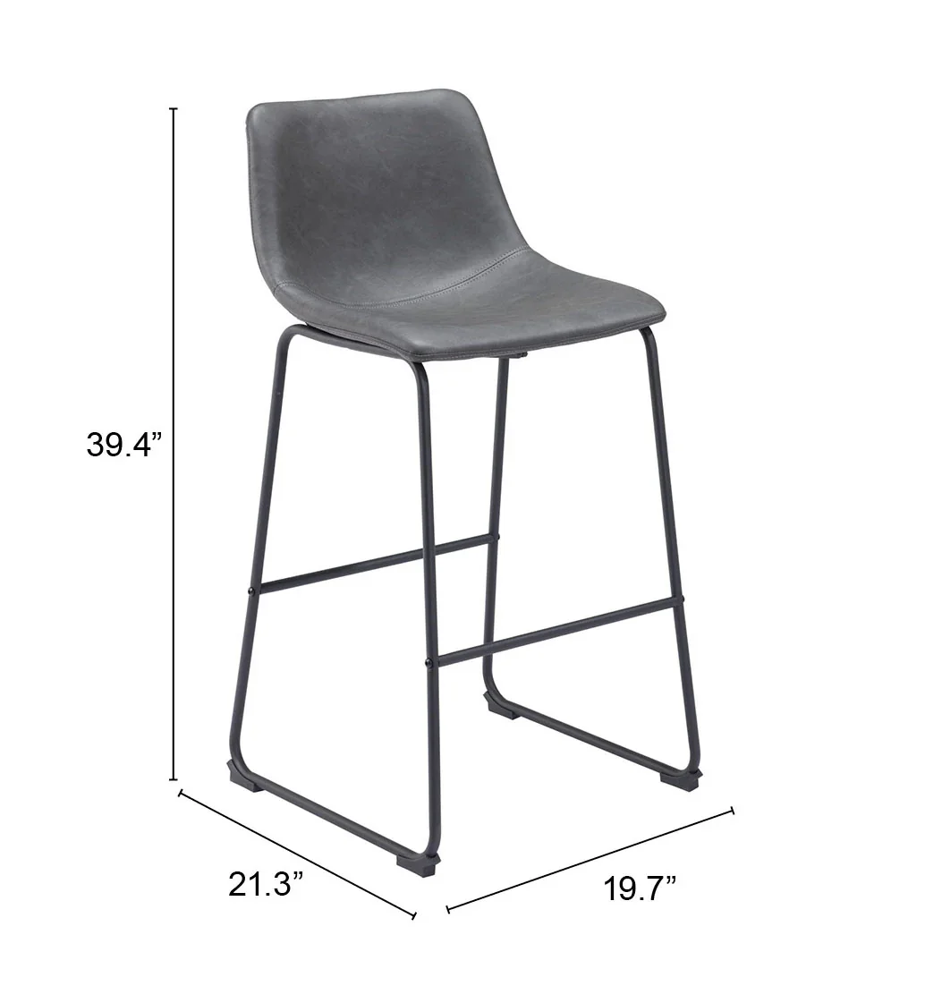 Smart Barstool (Set of 2) Charcoal - Image 7
