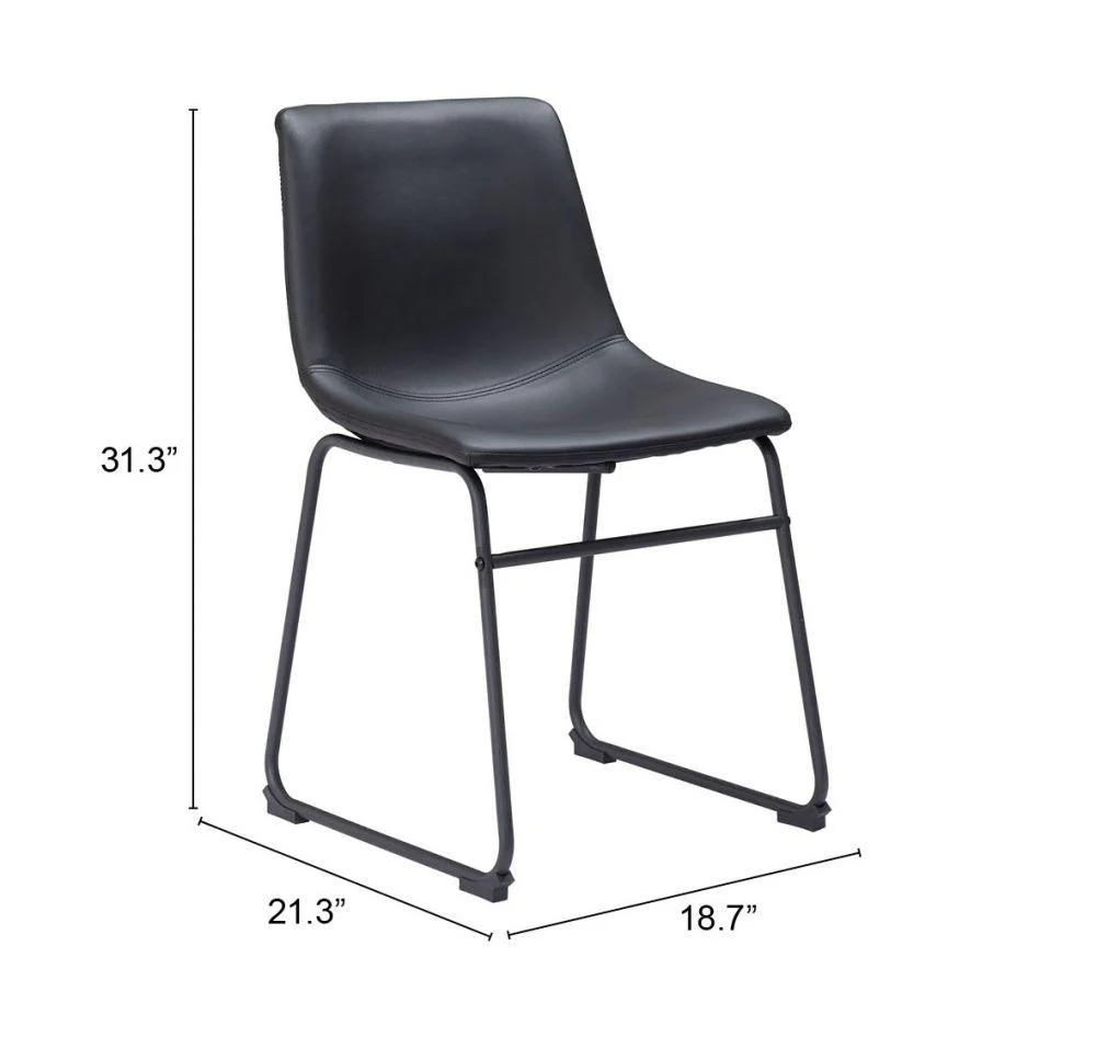 Smart Dg Chair (Set of 2) Black - Image 12