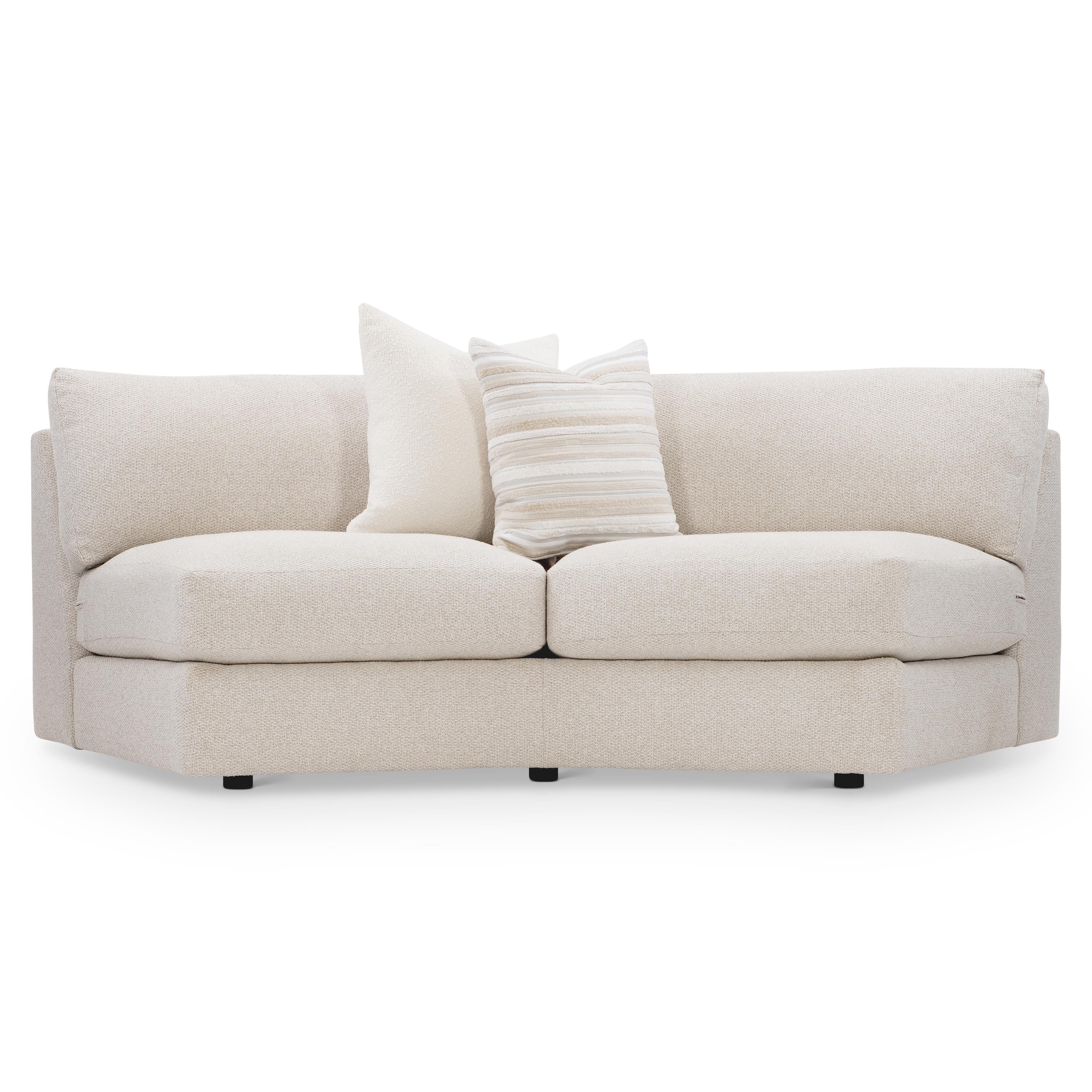 Soleil Fabric Armless Loveseat - Image 3